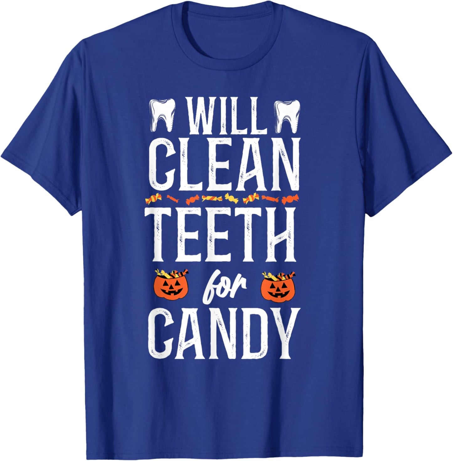 Dentist Dental Assistant Hygienist Halloween T-Shirt - T-Shirt | Royal