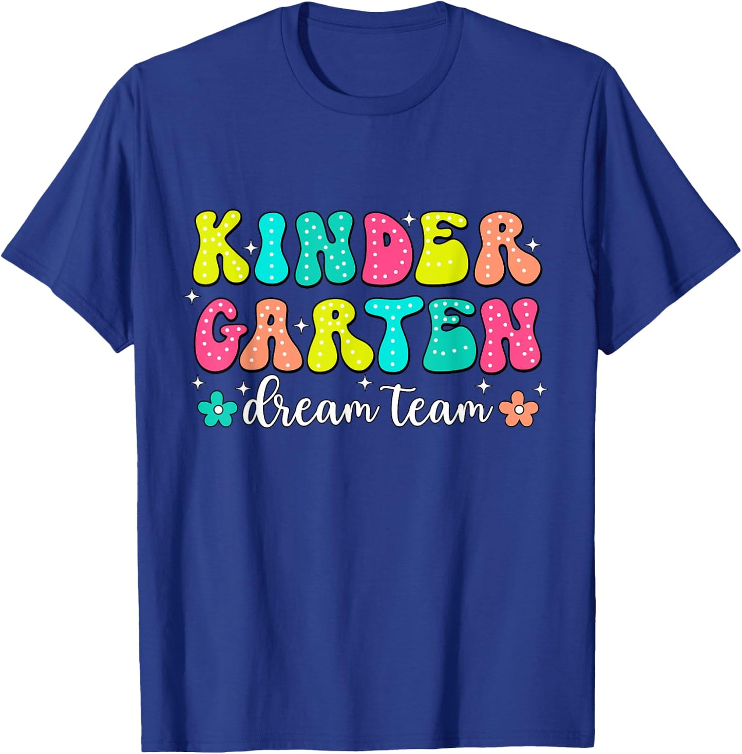 Groovy Kindergarten Dream Team Back To School Teacher Kids T-Shirt - T-Shirt | Royal