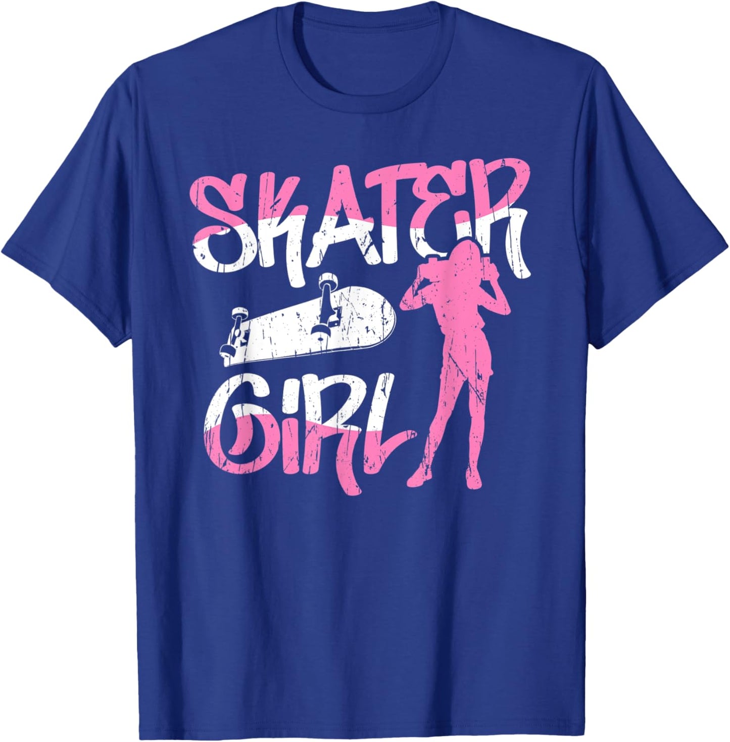 Sk8er Girl Skater Skateboard Retro 90s T-Shirt - T-Shirt | Royal