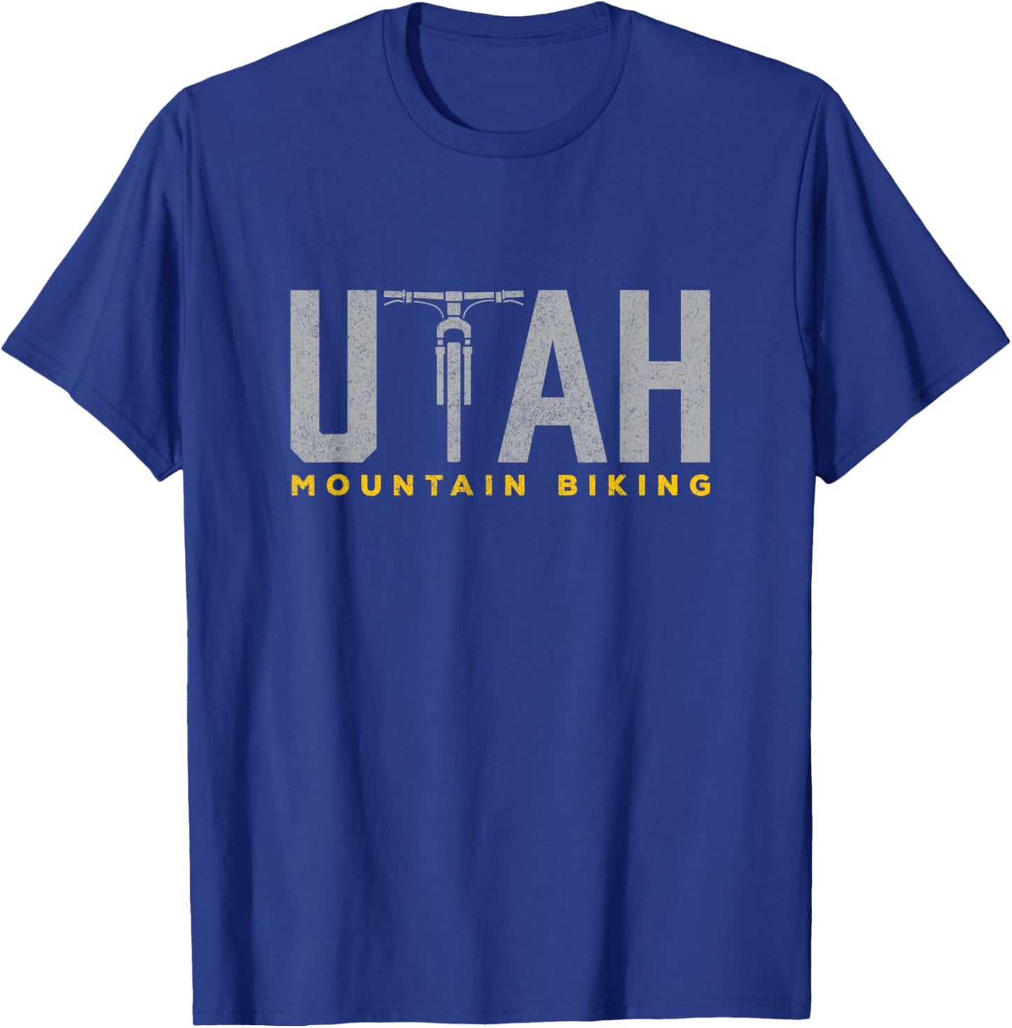 Retro UTAH Mountain Biking Moab MTB Trail Riding T-Shirt - T-Shirt | Royal