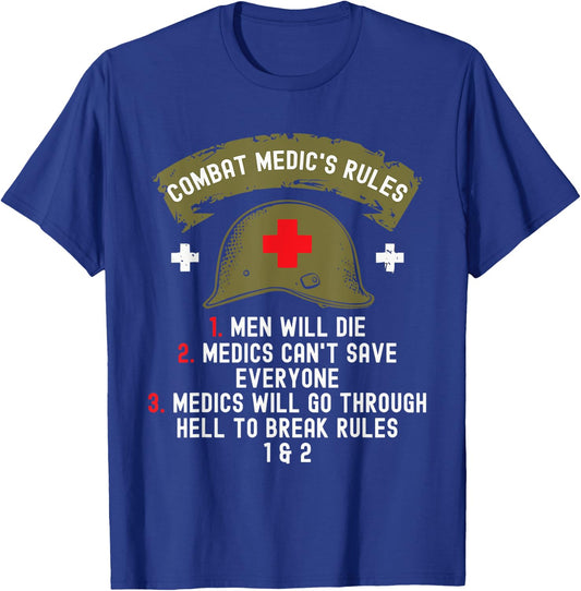 Combat Medic First Aid Field Medic Military T-Shirt - T-Shirt | Royal