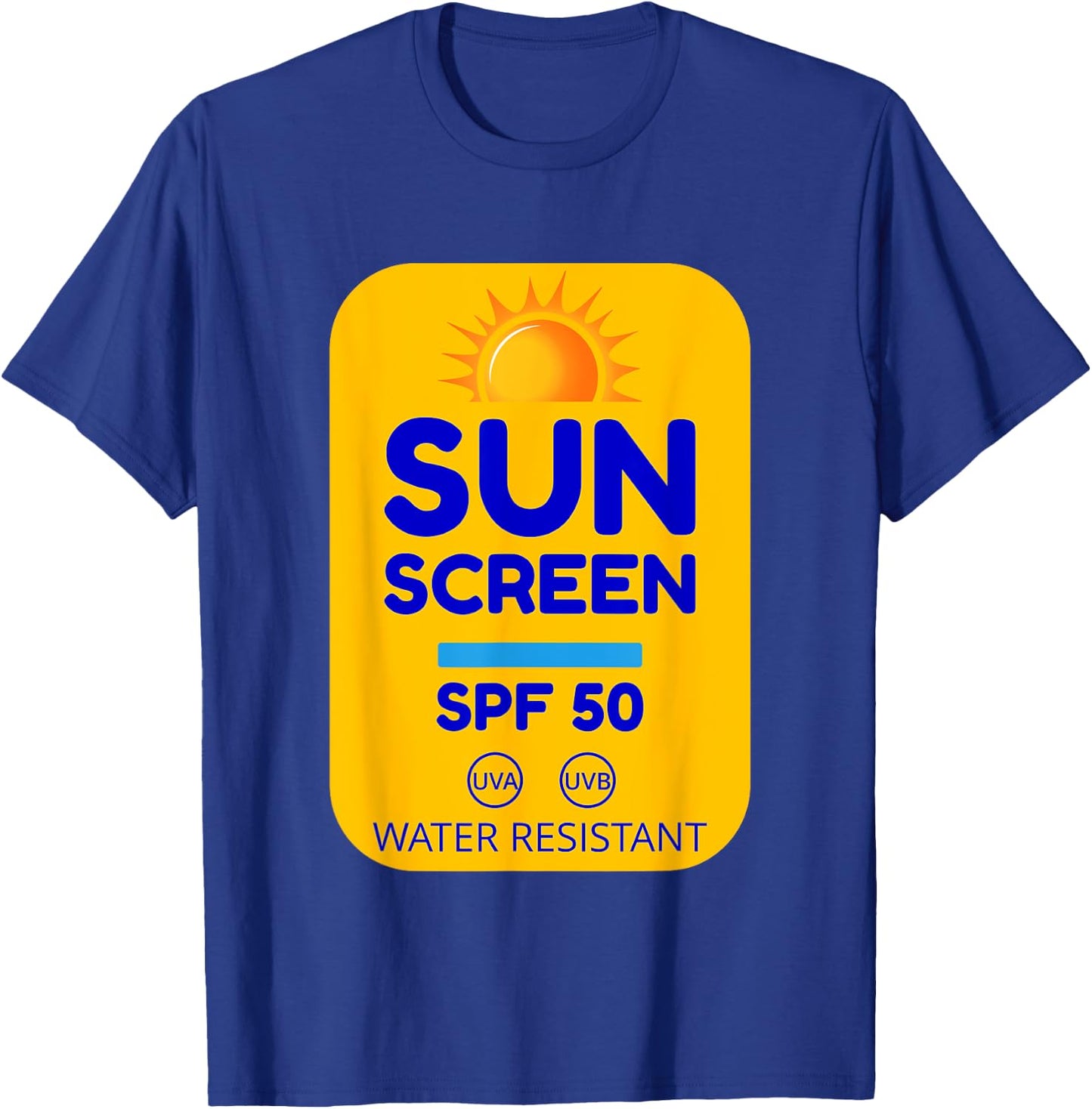Sunscreen costume suntan lotion tube costume sunscreen T-Shirt - T-Shirt | Royal