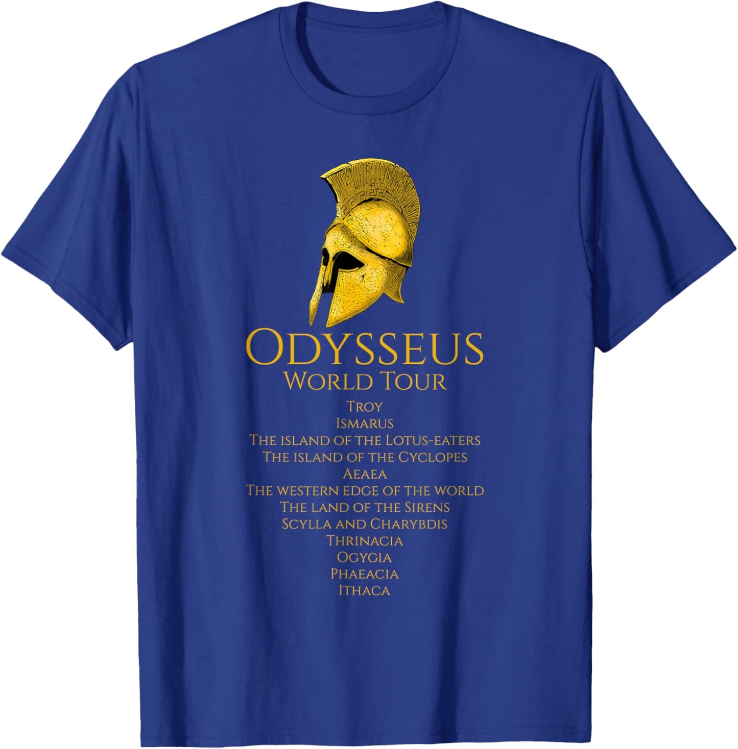 Ancient Greek Mythology & Classical History Gifts - -Adults Black Small Classic Fit Short Sleeve - Greek Mythology - Odysseus World Tour - Ancient Greece - Epic Greek Mythology T-Shirt - T-Shirt | Royal