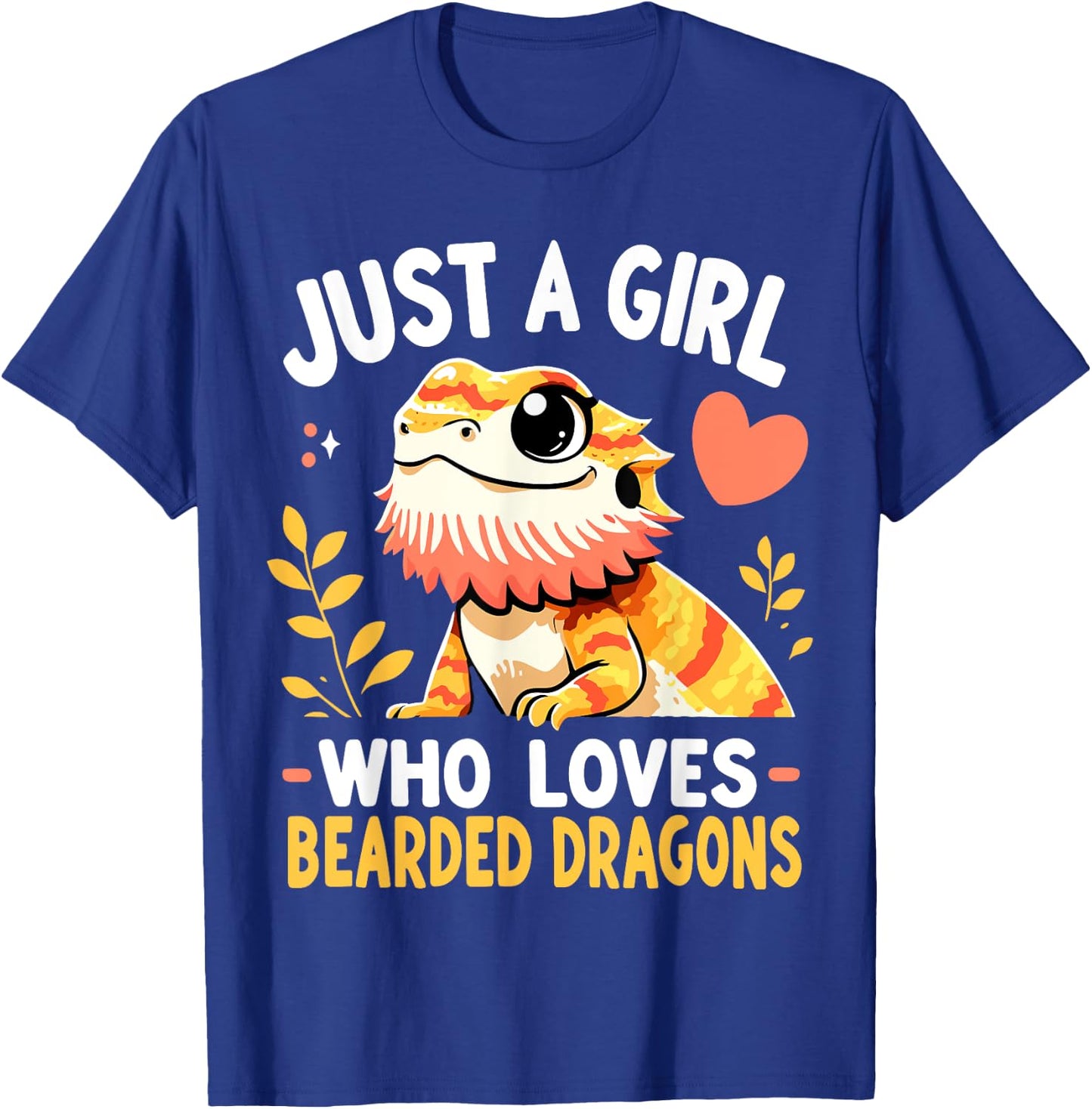 Girl Who Loves Bearded Dragons T-Shirt - T-Shirt | Royal
