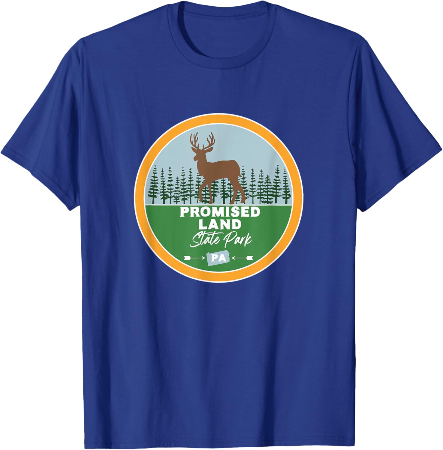 Promised Land State Park Pennsylvania PA Outdoors Deer T-Shirt - T-Shirt | Royal