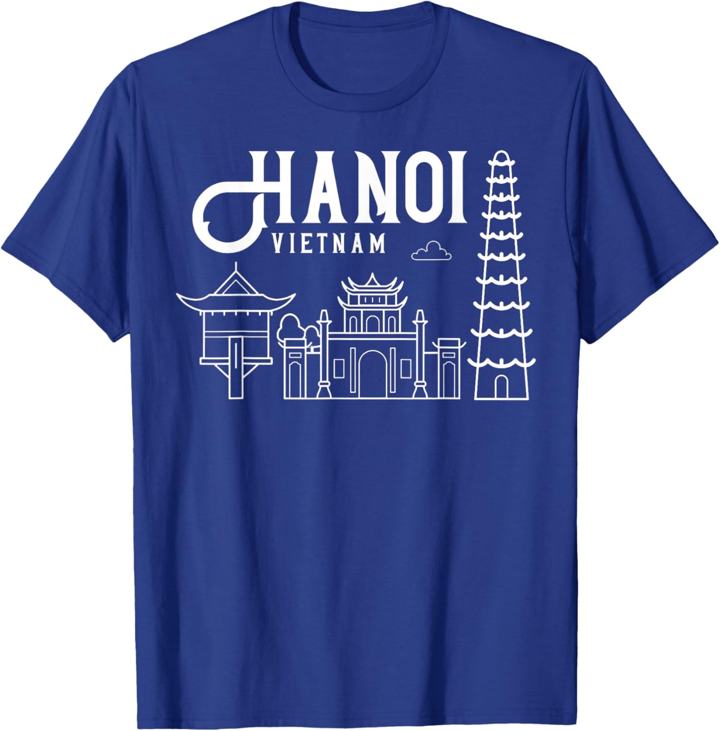 Hanoi Vietnam City Skyline Map Travel T-Shirt - T-Shirt | Royal