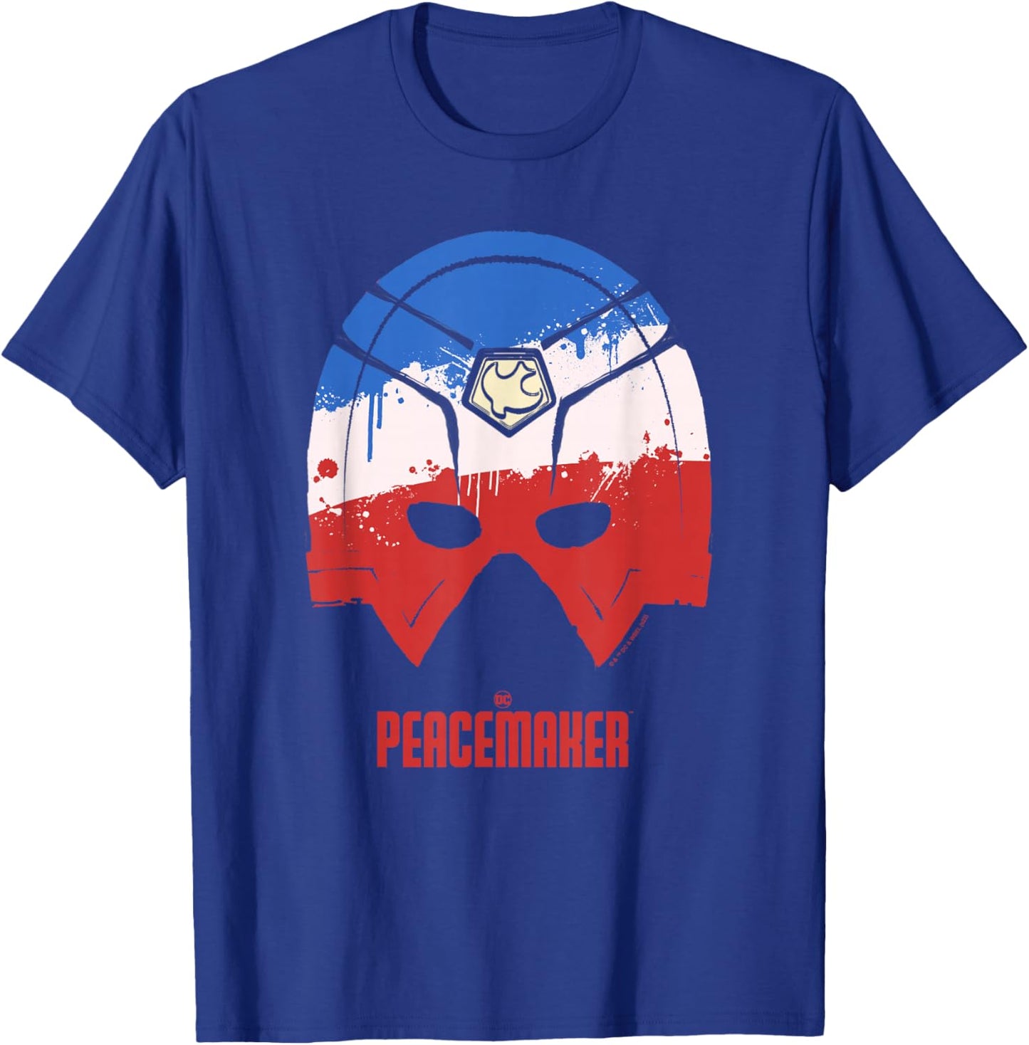 Peacemaker Americana Painted Helmet T-Shirt - T-Shirt | Royal