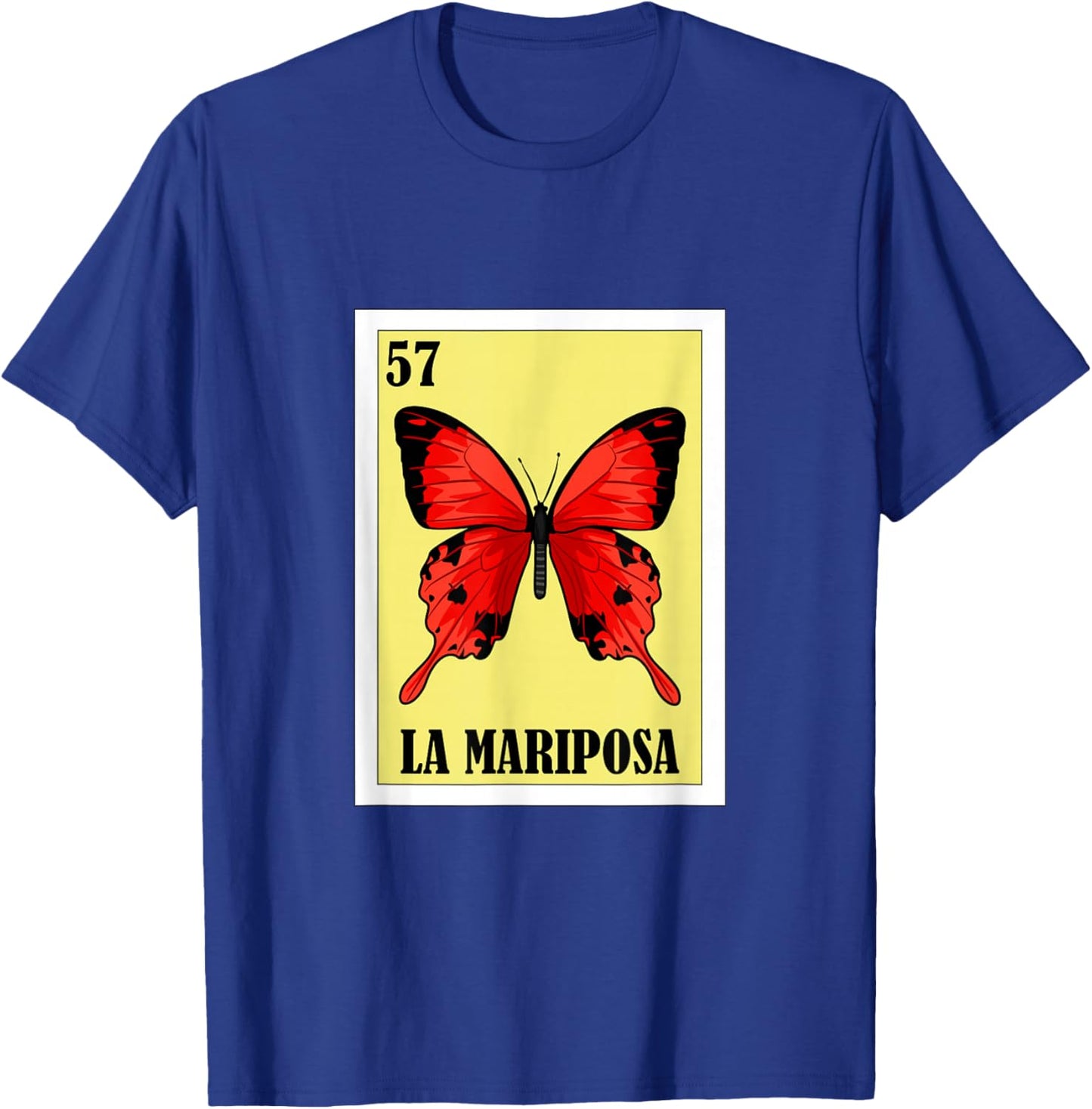 Funny Butterfly Mexican Design - La Mariposa T-Shirt - T-Shirt | Royal