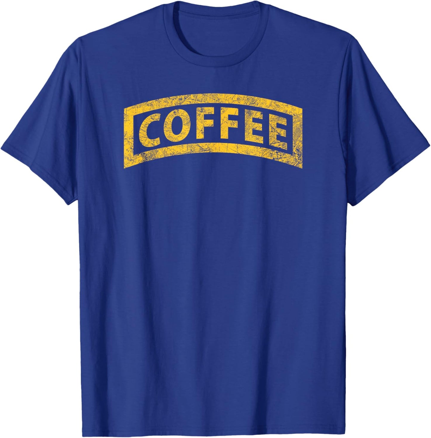 American Marauder: Distressed Coffee Ranger Tab T-Shirt - T-Shirt | Royal