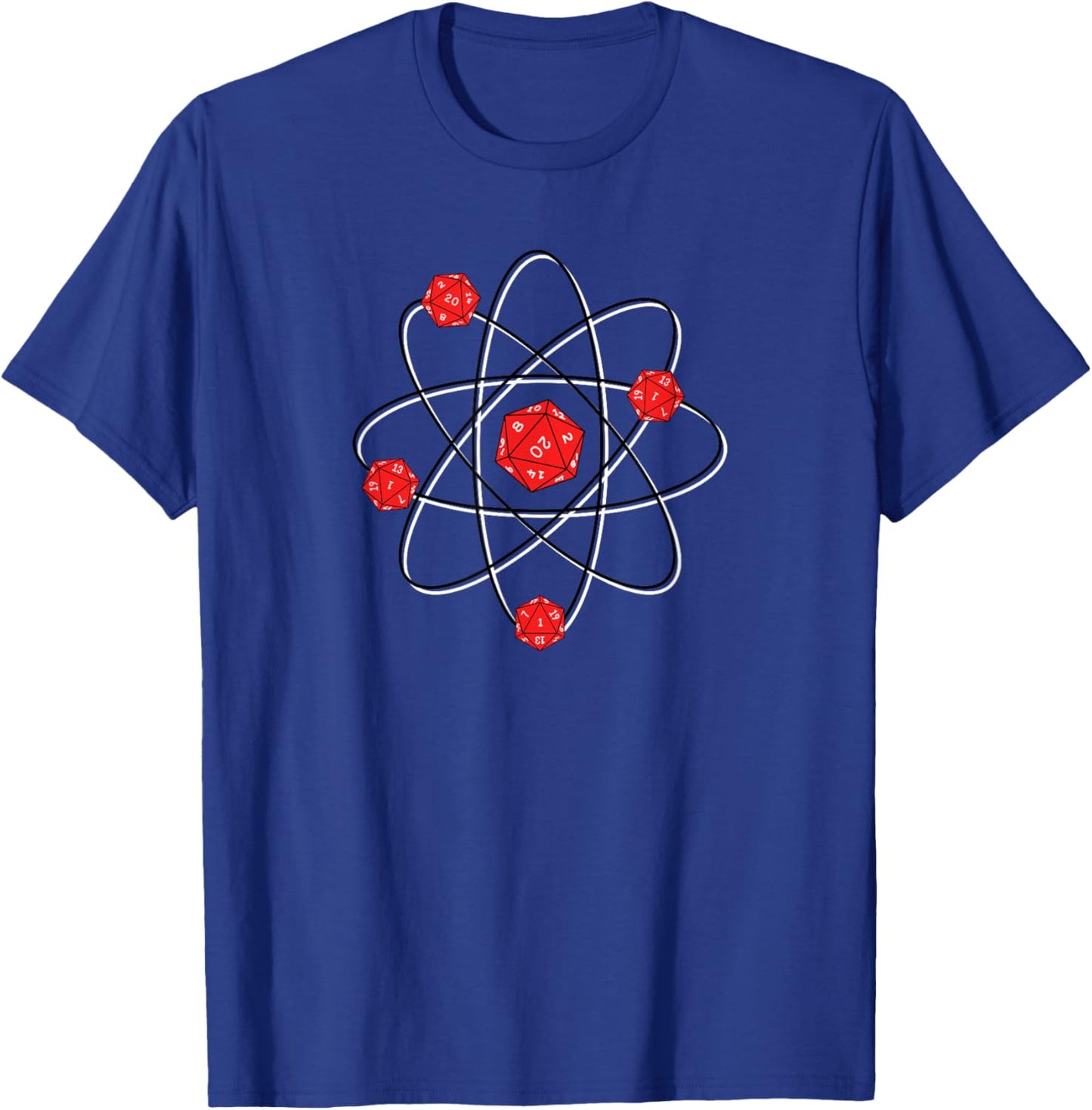 Dungeon Atoms Chemistry Physics Dice T-Shirt - T-Shirt | Royal