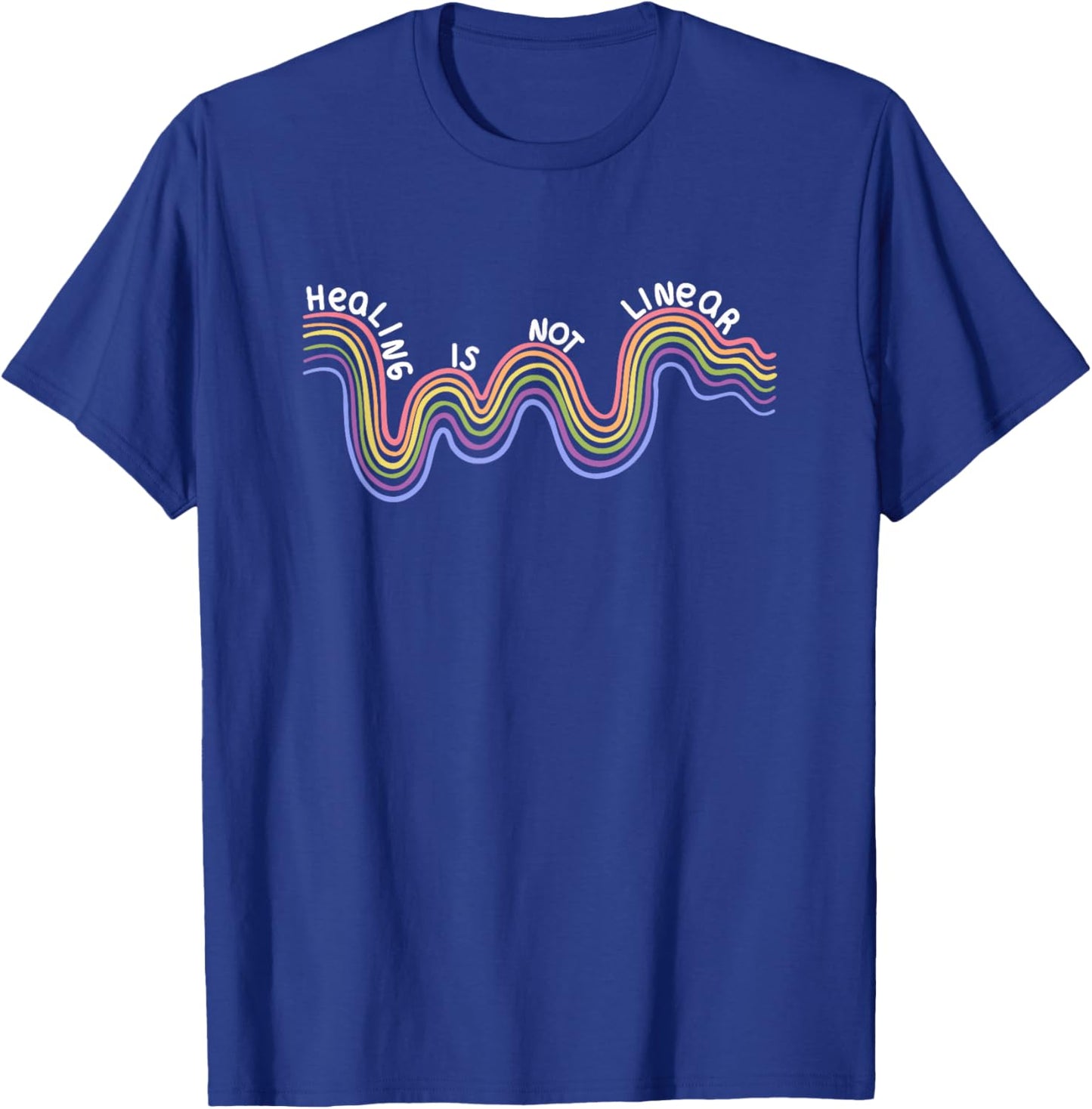 Mental Health Awareness Rainbow T-Shirt - T-Shirt | Royal