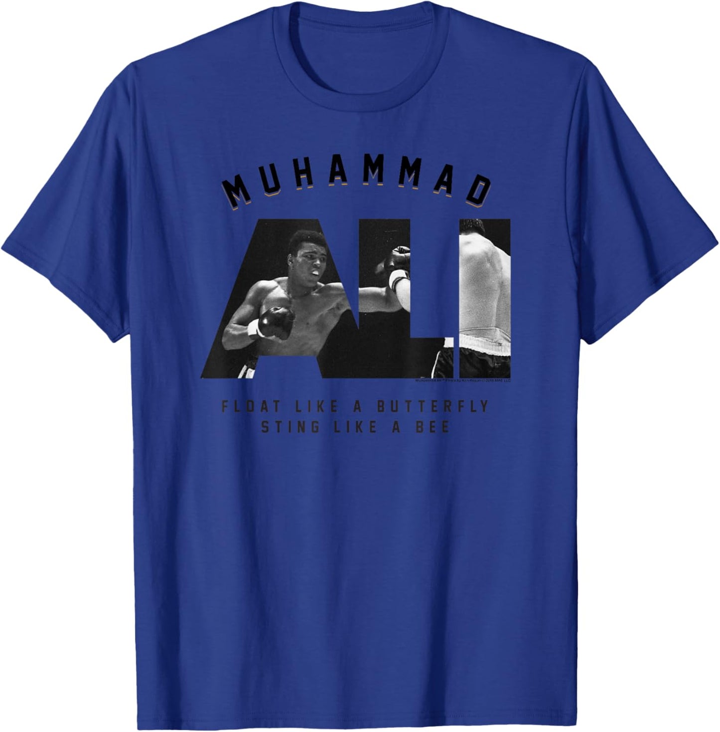 Muhammad Ali - Float Like A Butterfly Sting Like A Bee T-Shirt - T-Shirt | Royal