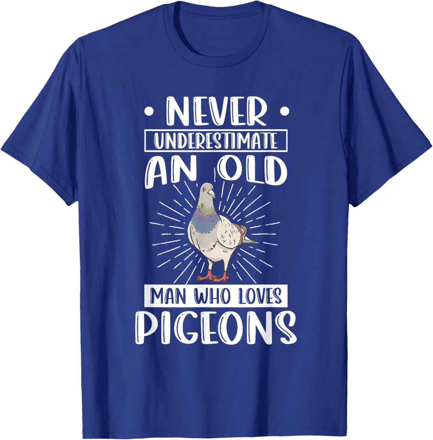 Pigeon Grandpa T-Shirt - T-Shirt | Royal