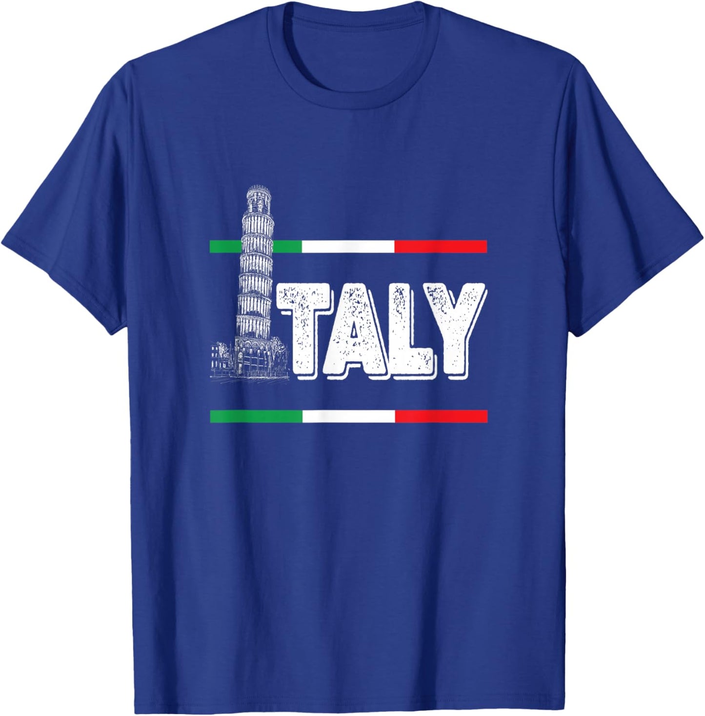 Leaning Tower of Pisa Italy Italian Flag Pride Theme T-Shirt - T-Shirt | Royal