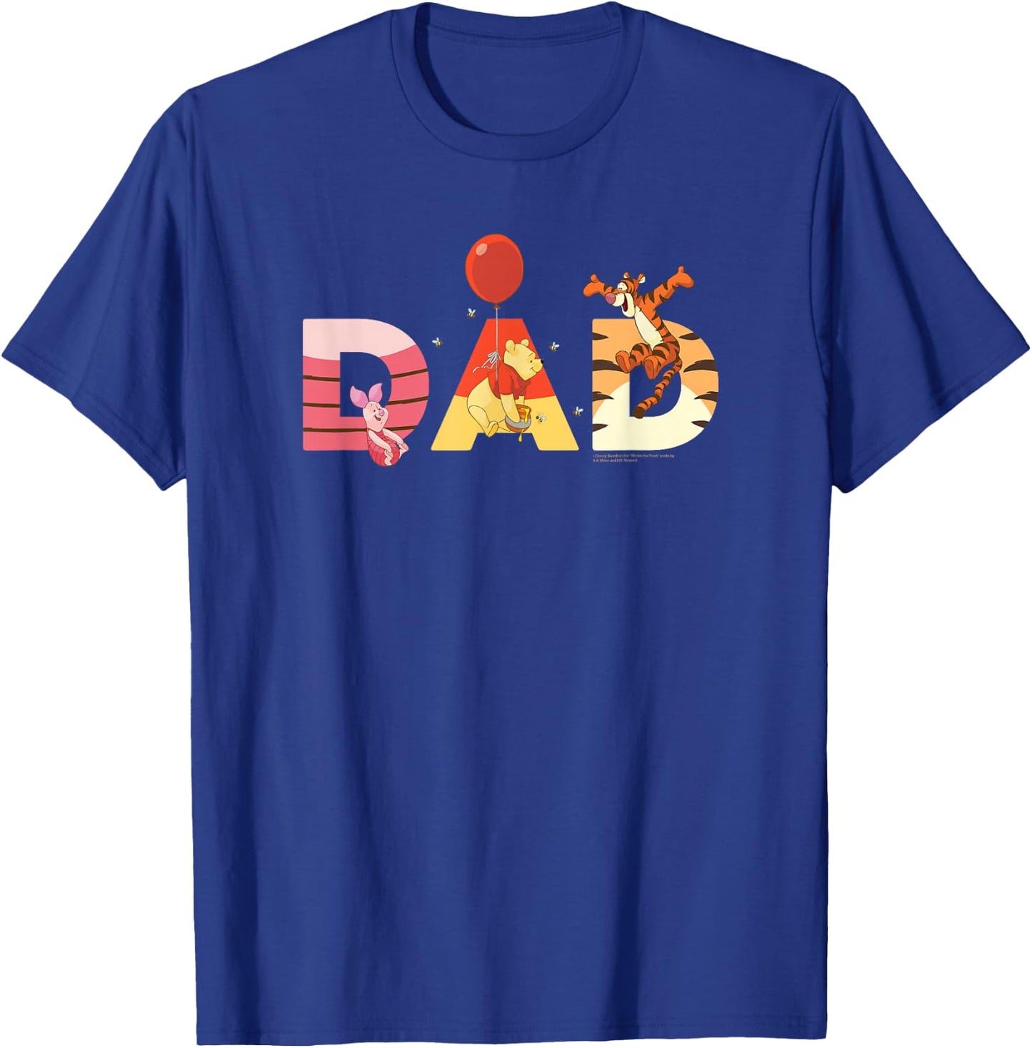 Disney Winnie The Pooh and Friends Dad Father's Day Birthday T-Shirt - T-Shirt | Royal
