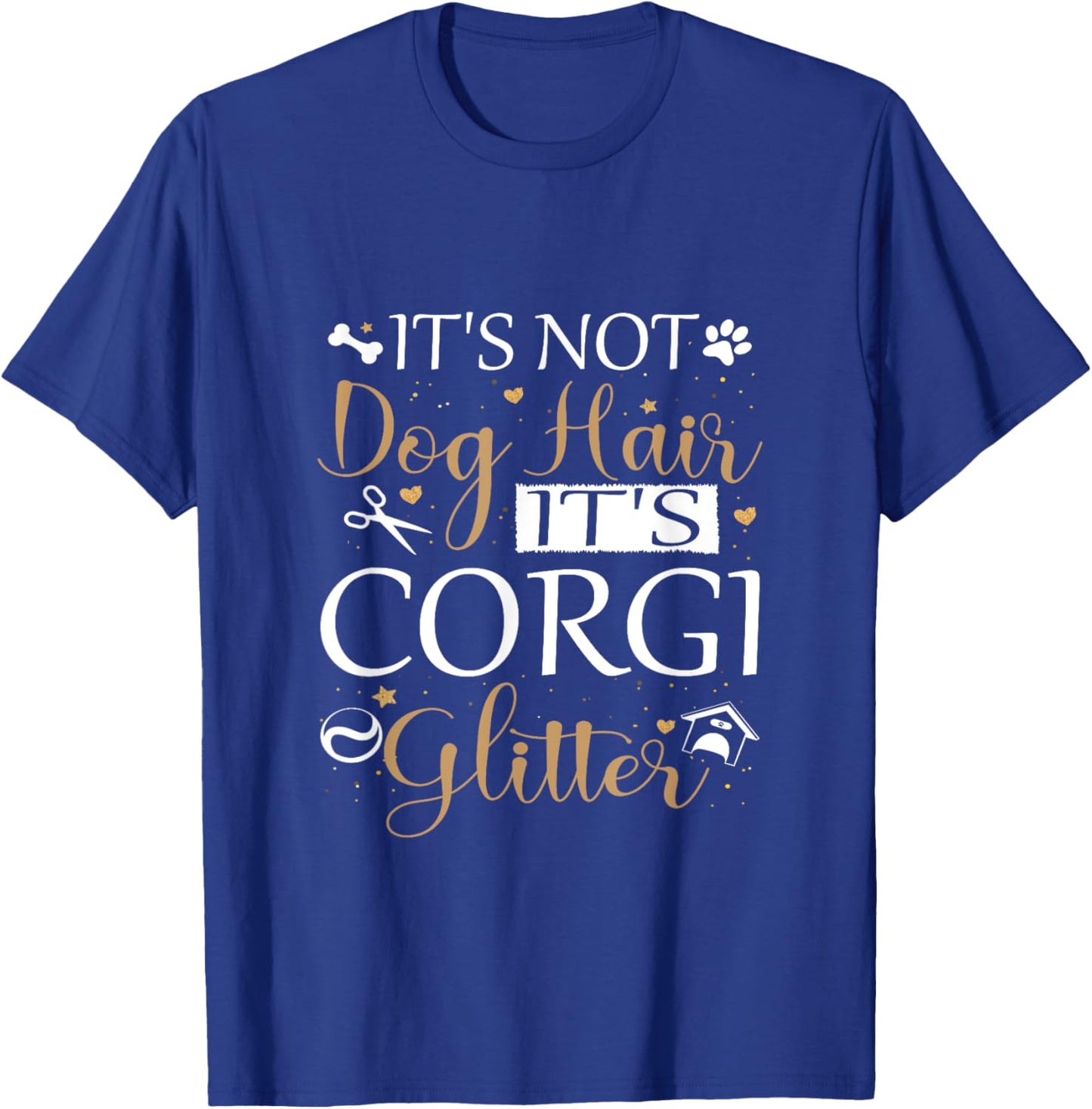 Not Dog Hair Its Corgi Glitter Dog Owner Lover Corgi dog Mom Women Girls Kids T-Shirt - T-Shirt | Royal