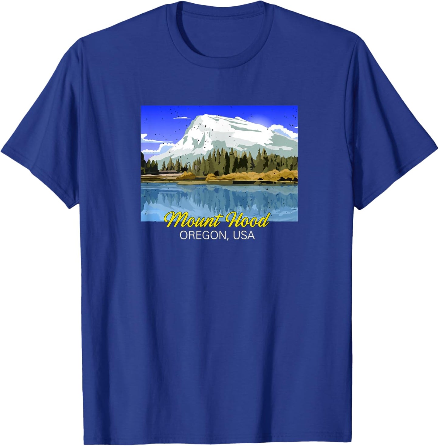 Mount Hood in Oregon T-Shirt - T-Shirt | Royal