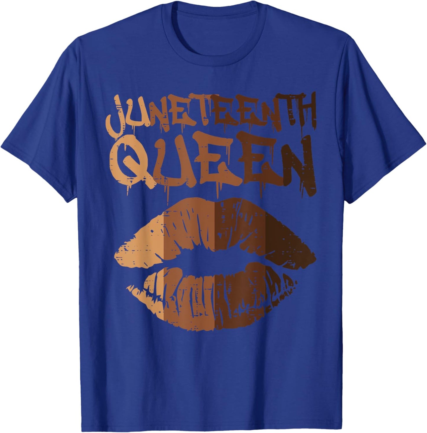 Juneteenth Queen Black Melanin Lips June 19th 1865 Women T-Shirt - T-Shirt | Royal