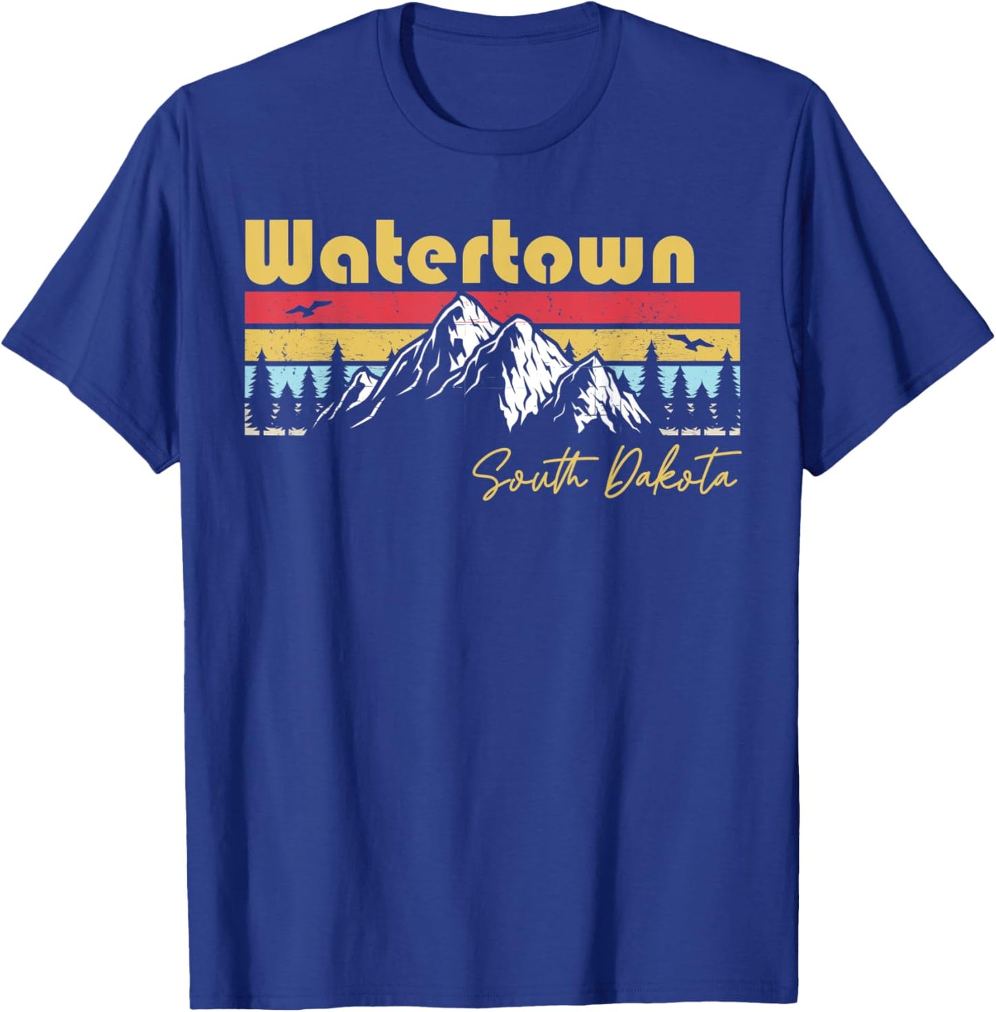 Watertown South Dakota Roots Hometown Vintage Home State T-Shirt - T-Shirt | Royal