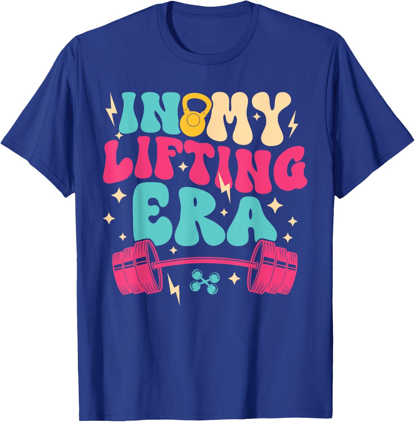 In My Lifting Era Groovy Squat Weight Gym Fitness Workout T-Shirt - T-Shirt | Royal