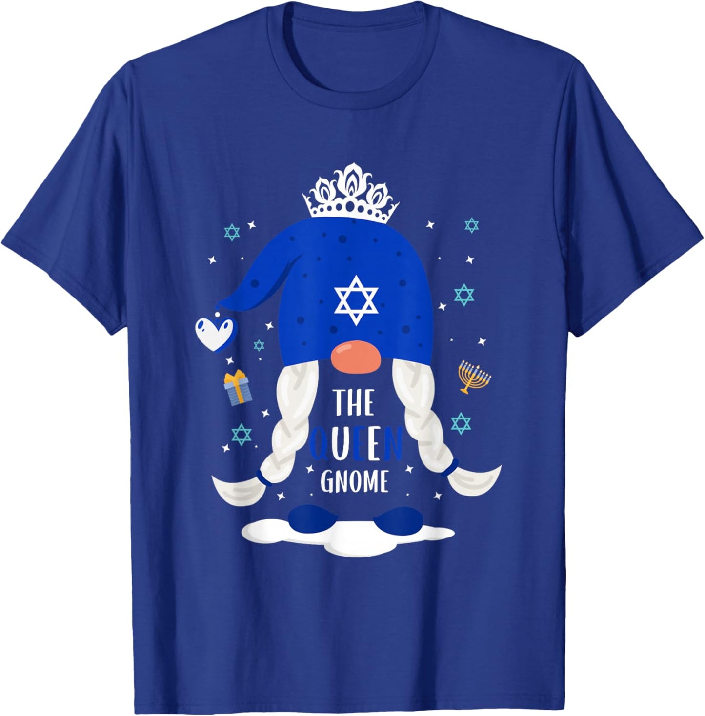 Hanukkah or jewish holiday or The Queen Gnome T-Shirt - T-Shirt | Royal