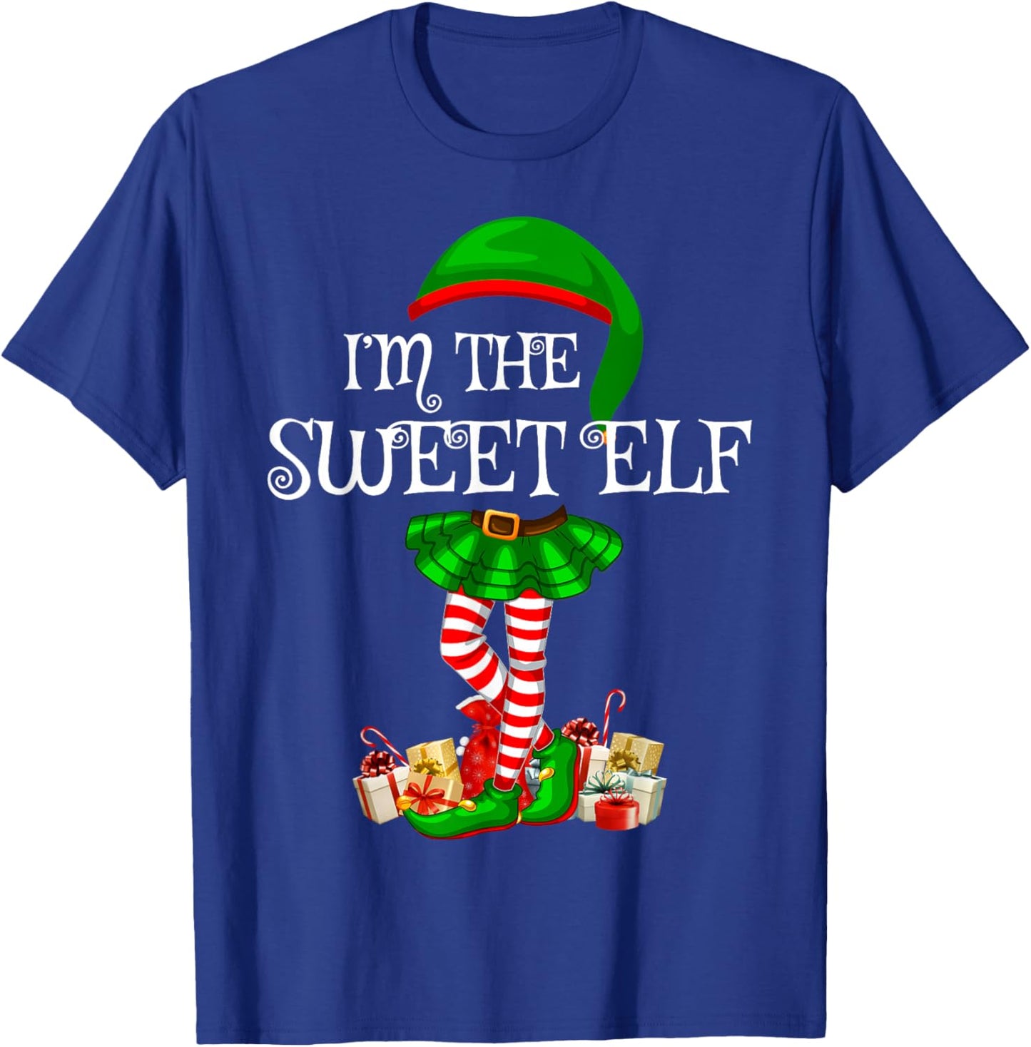 Matching Family Group I'm The Sweet Elf Christmas T-Shirt - T-Shirt | Royal