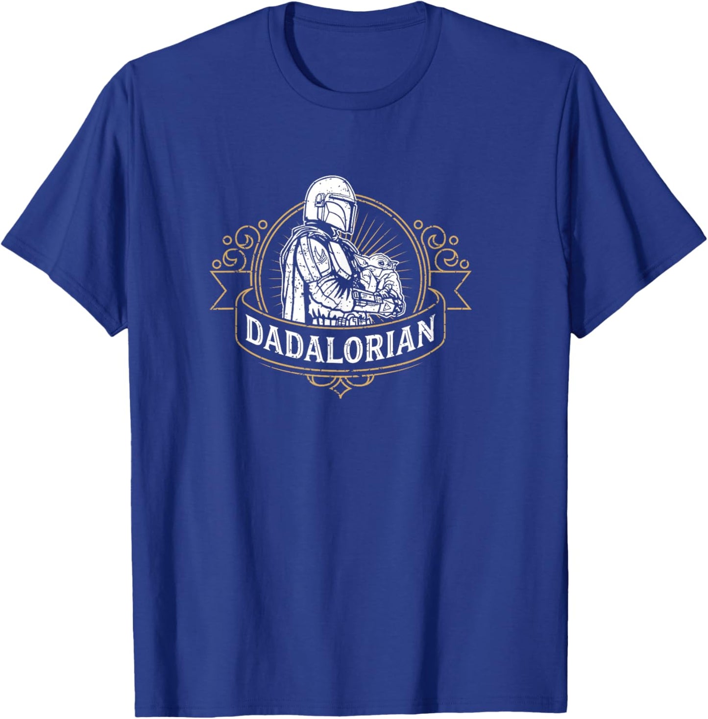 Star Wars: The Mandalorian Father's Day The Dadalorian Badge T-Shirt - T-Shirt | Royal