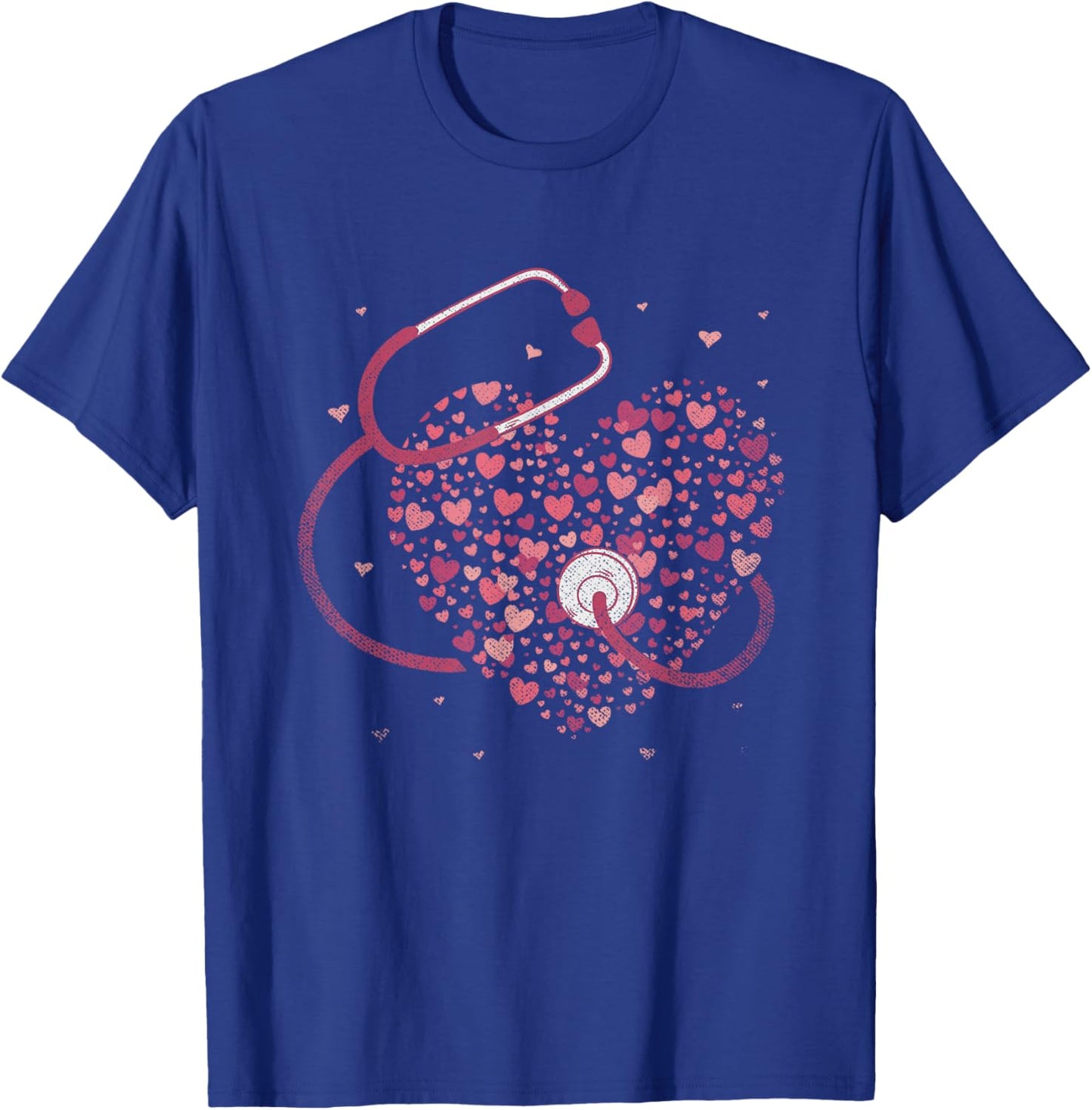 Medicine Gift Stethoscope Heart Nurse T-Shirt - T-Shirt | Royal