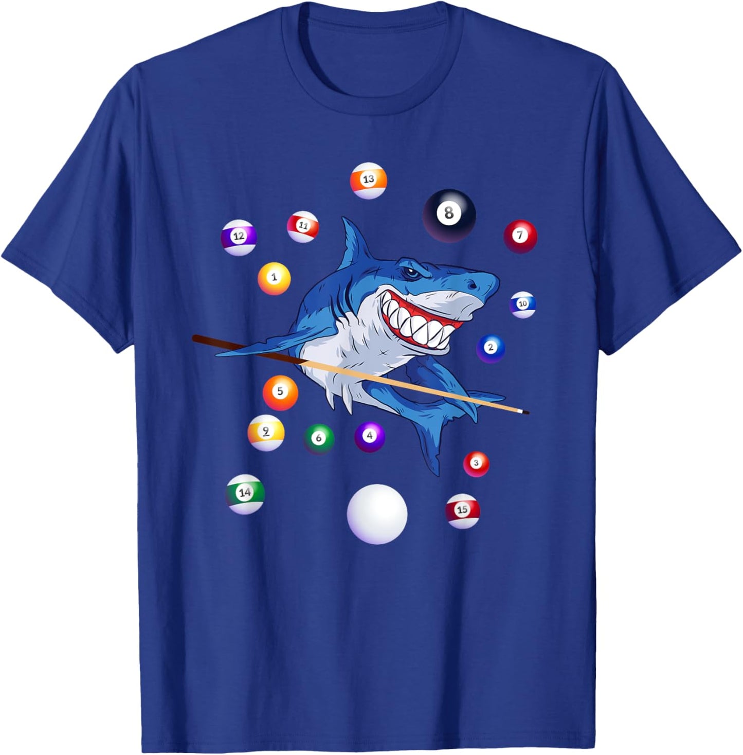 Billiards Shark Billiard Player Pool Table Snooker Pyramid T-Shirt - T-Shirt | Royal