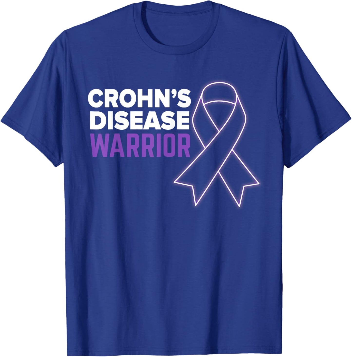 Crohn's Disease Warrior Awareness Food Health Support Relief T-Shirt - T-Shirt | Royal
