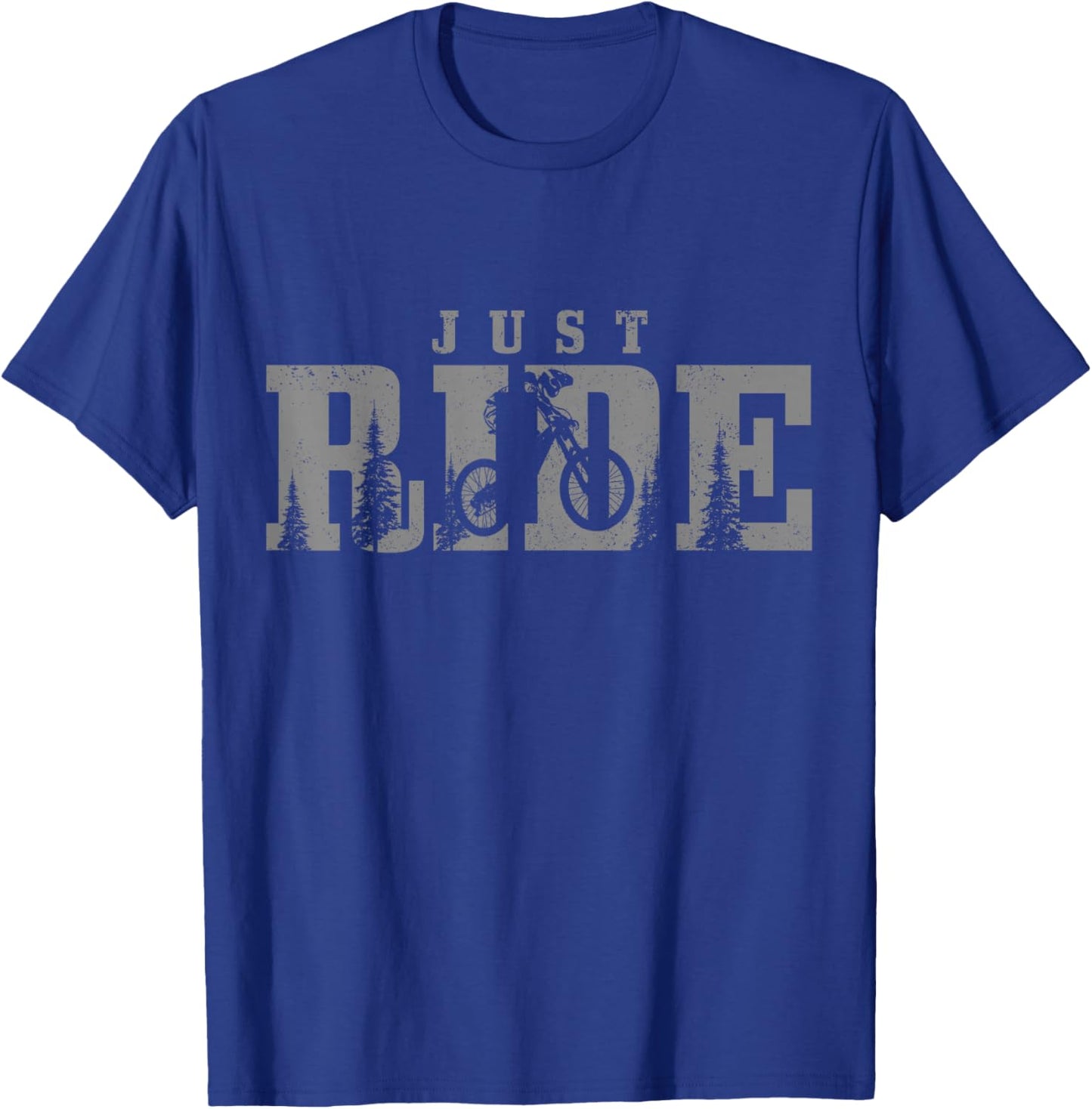 Mountain Bike Just Ride Downhill MTB Trail Mountain Biker T-Shirt - T-Shirt | Royal
