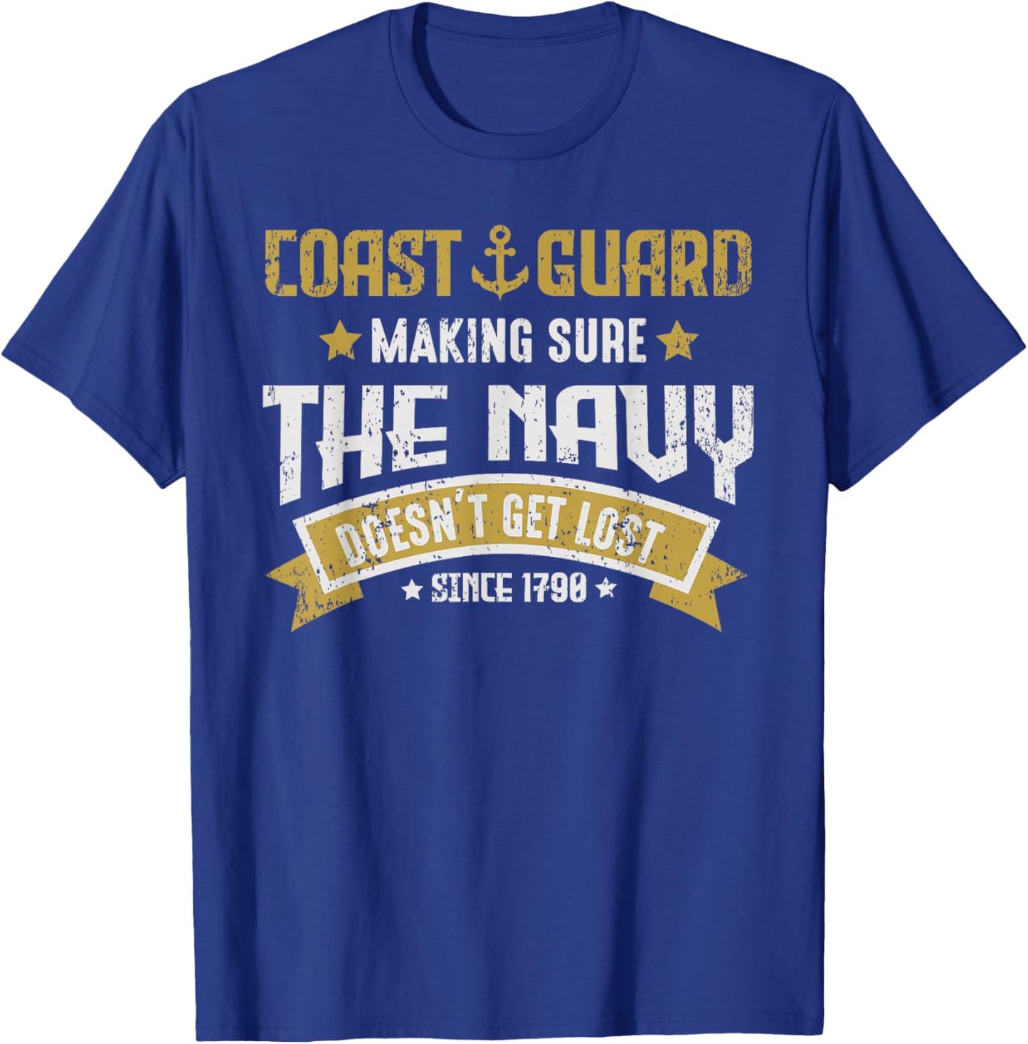 Coast Guard Veteran USCG Patriotic Vintage Veterans Day T-Shirt - T-Shirt | Royal