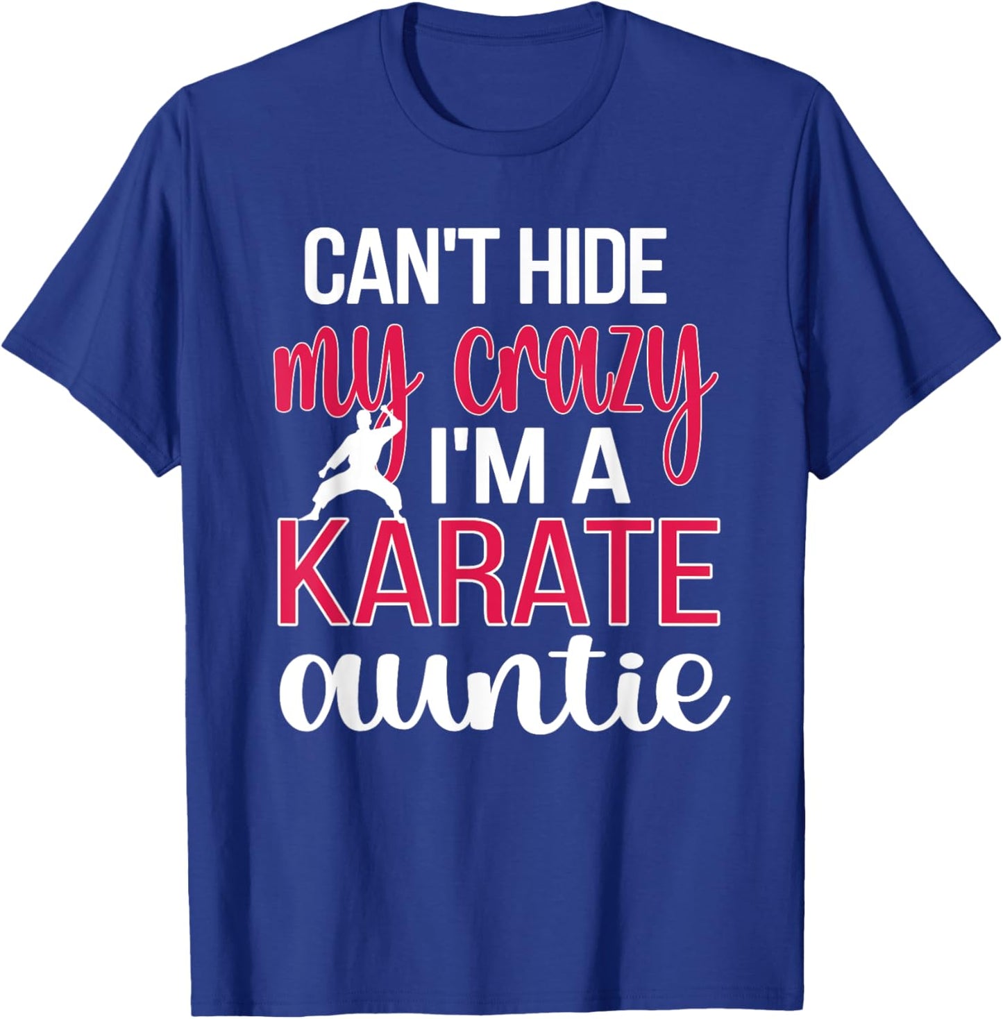 Funny Karate Aunt Proud Karate Auntie T-Shirt - T-Shirt | Royal
