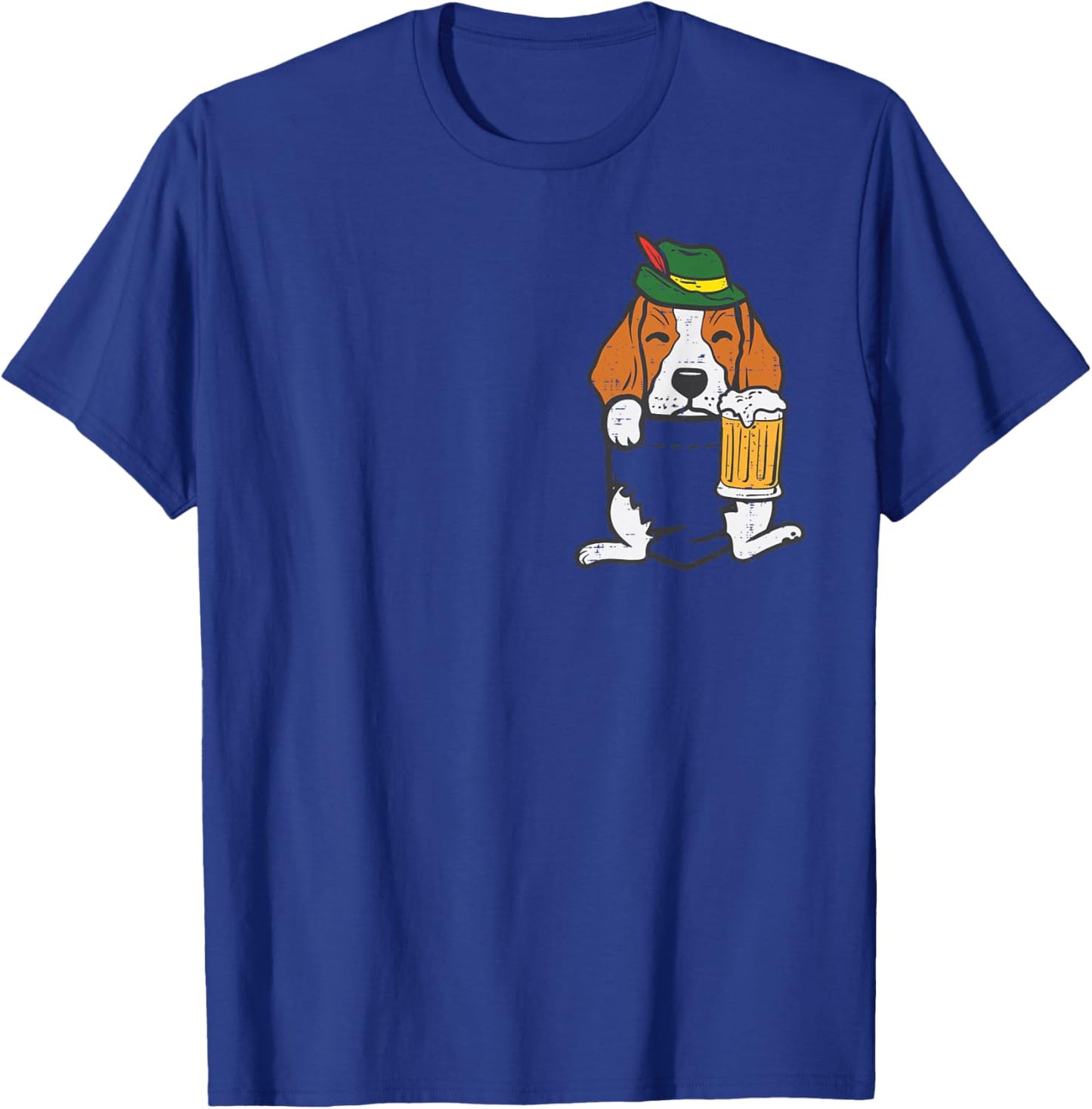 Pocket German Beagle Feet Oktoberfest Bavarian Dog Men Women T-Shirt - T-Shirt | Royal