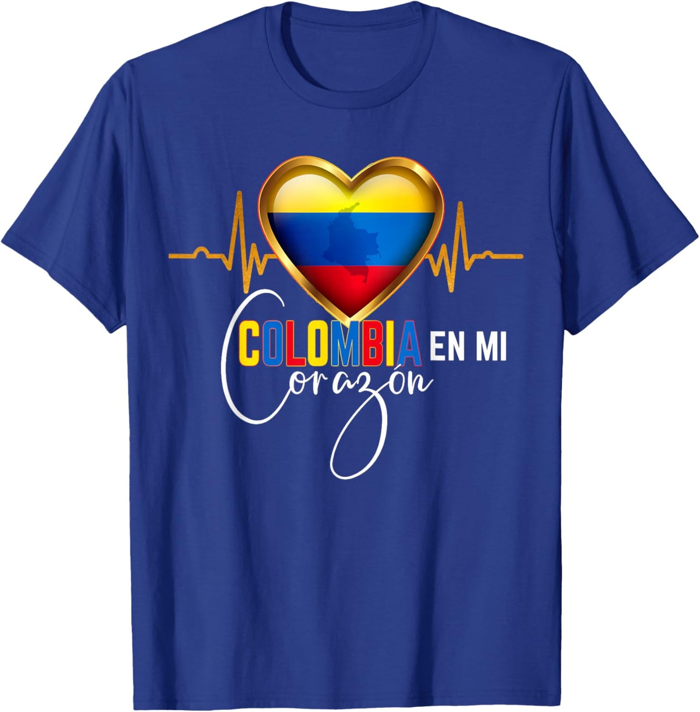 Colombia en mi Corazon Colombian Pride Matching T-Shirt - T-Shirt | Royal