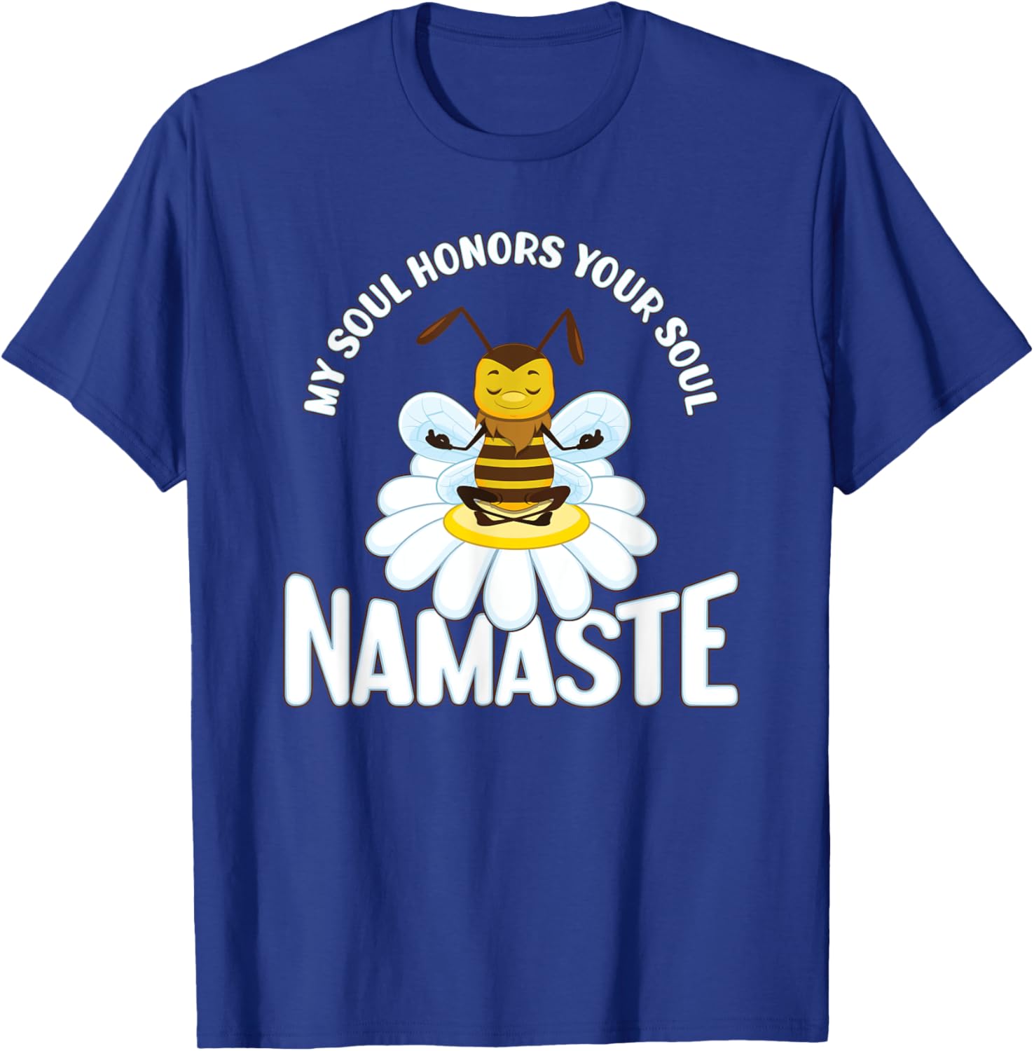 Yoga Namaste Bee Mandala Chakra Spiritual Meditation Karma T-Shirt - T-Shirt | Royal