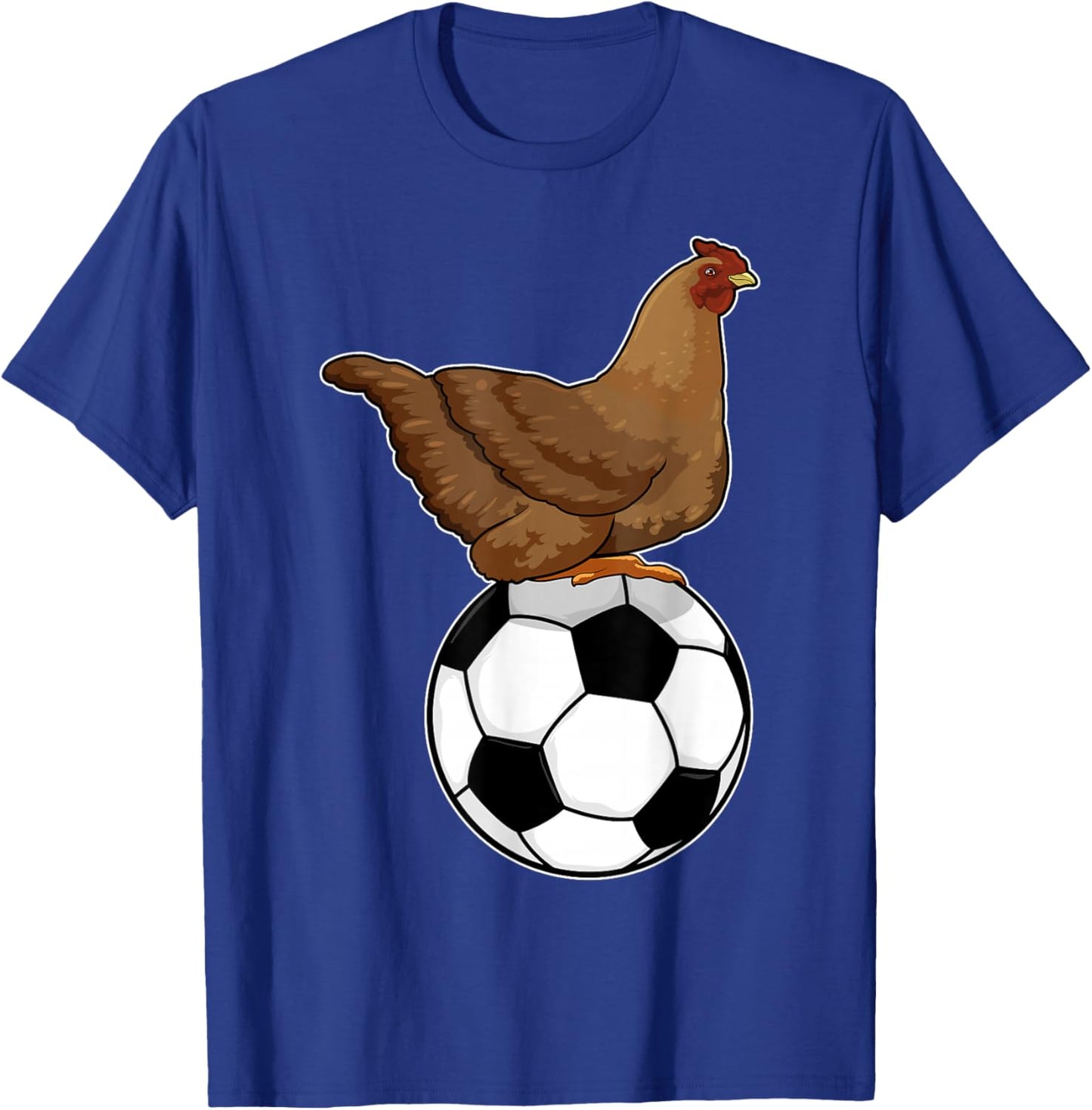 Chicken Soccer player Soccer Sports T-Shirt - T-Shirt | Royal