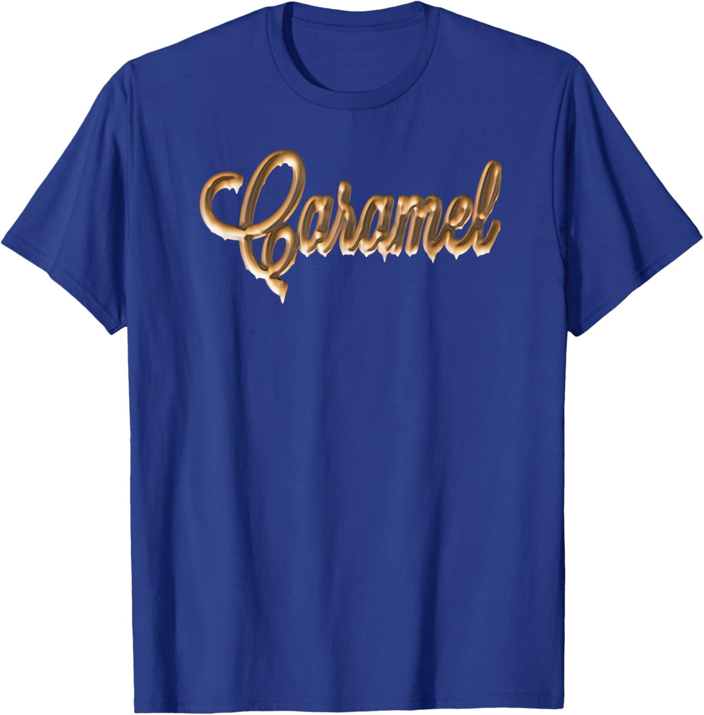 Caramel Melting Graphic Text T-Shirt - T-Shirt | Royal