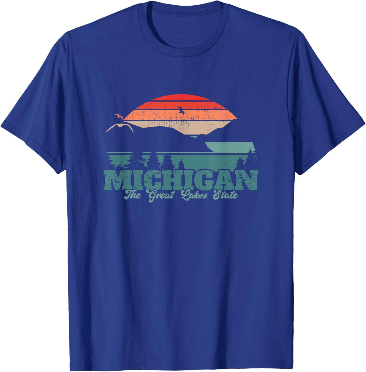 Michigan Lake The Great Lakes State Proud Michigander T-Shirt - T-Shirt | Royal