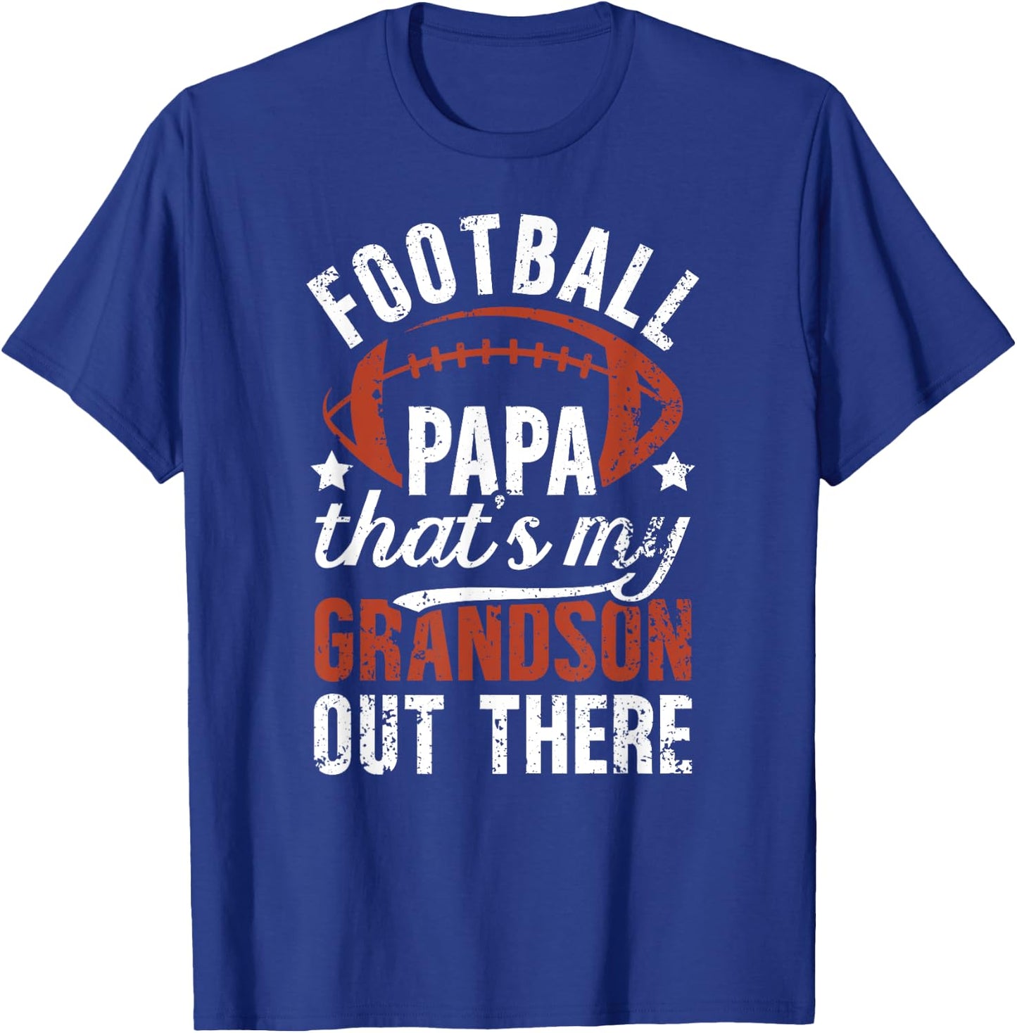 Proud Football Papa Of A Football Player Papa T-Shirt - T-Shirt | Royal