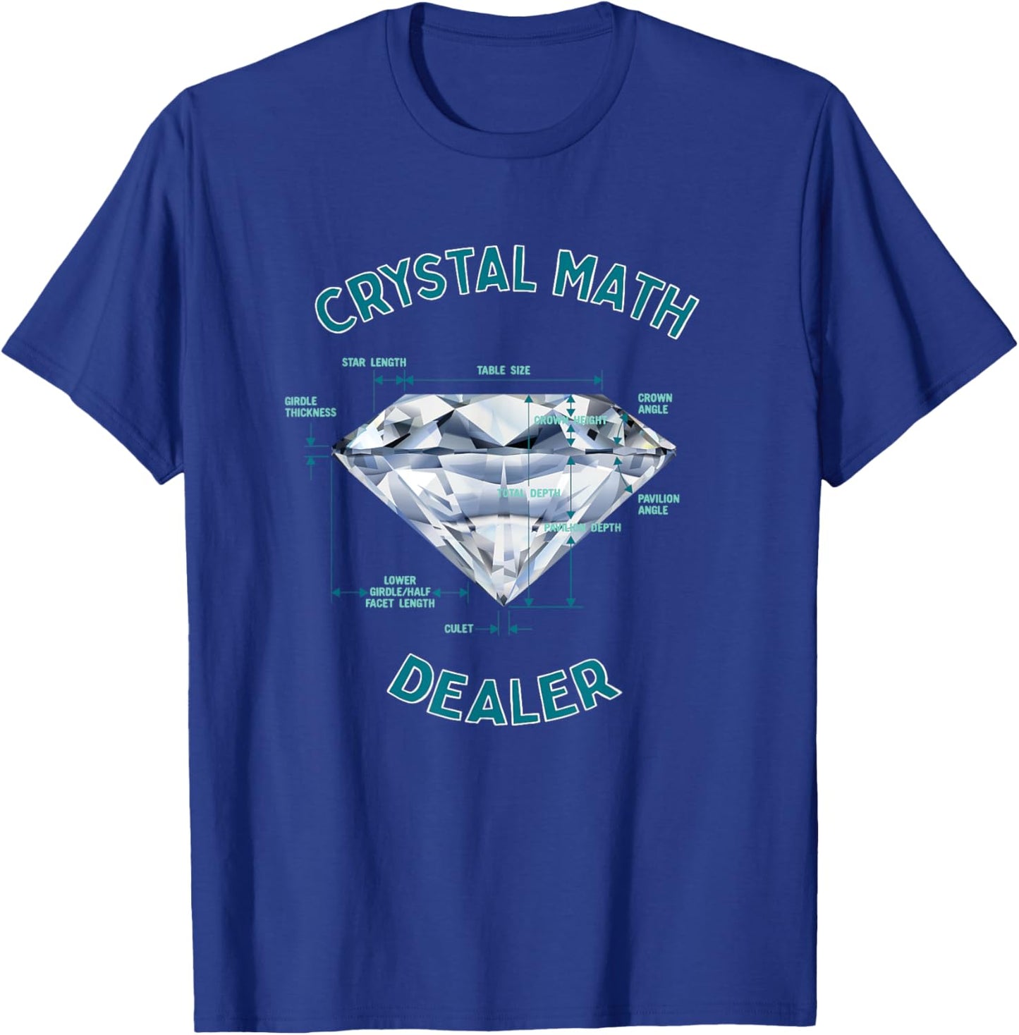 Gemstone Tester Goldsmith Silversmith Bling Lovers - Funny Crystal Math Dealer - Gemologist Diamond Jeweler Humor -Adults Black Short Sleeve T-Shirt - T-Shirt | Royal