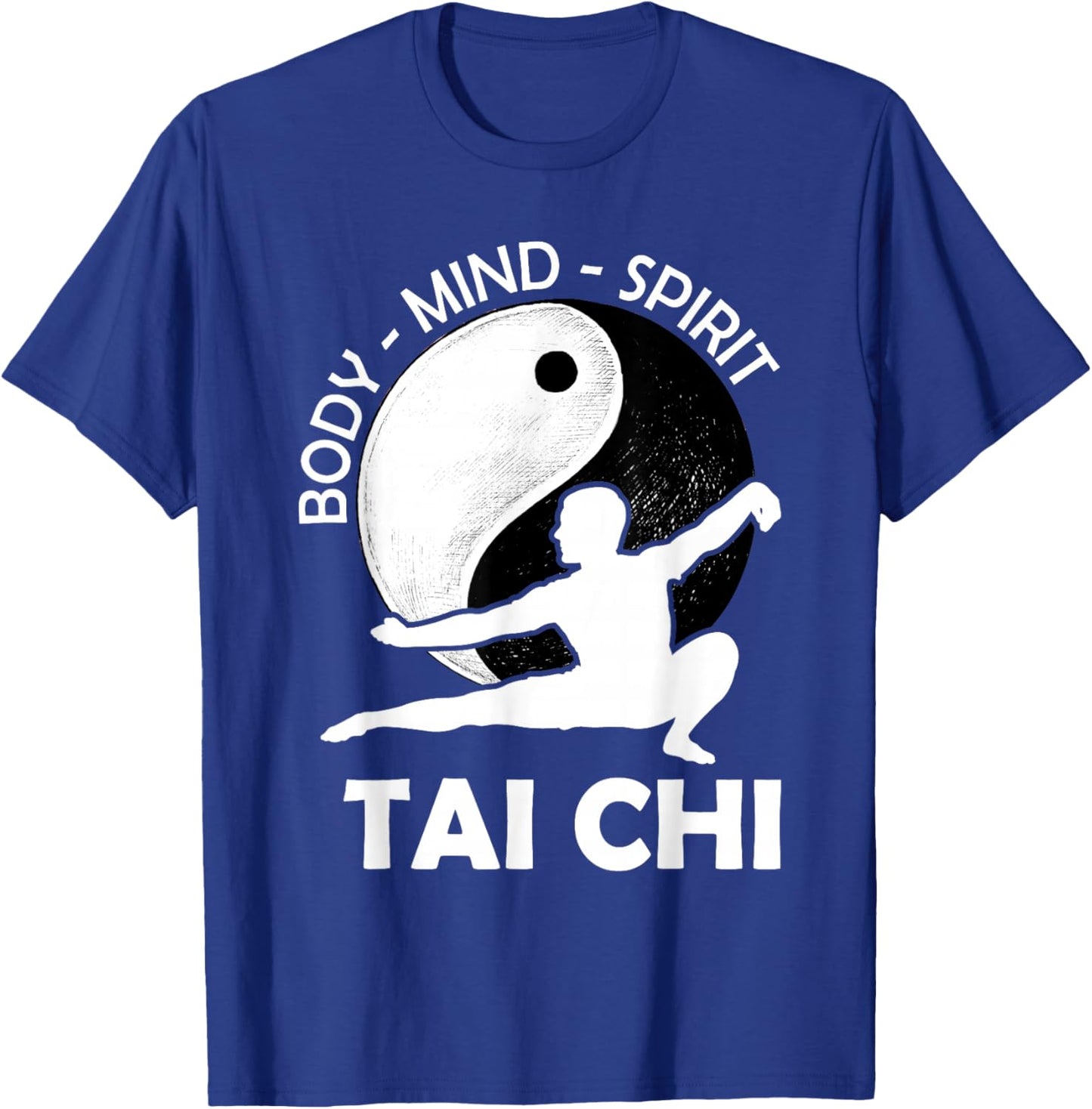Tai Chi - Spiritual Yin Yang Mind Body Wellness Martial Arts T-Shirt - T-Shirt | Royal