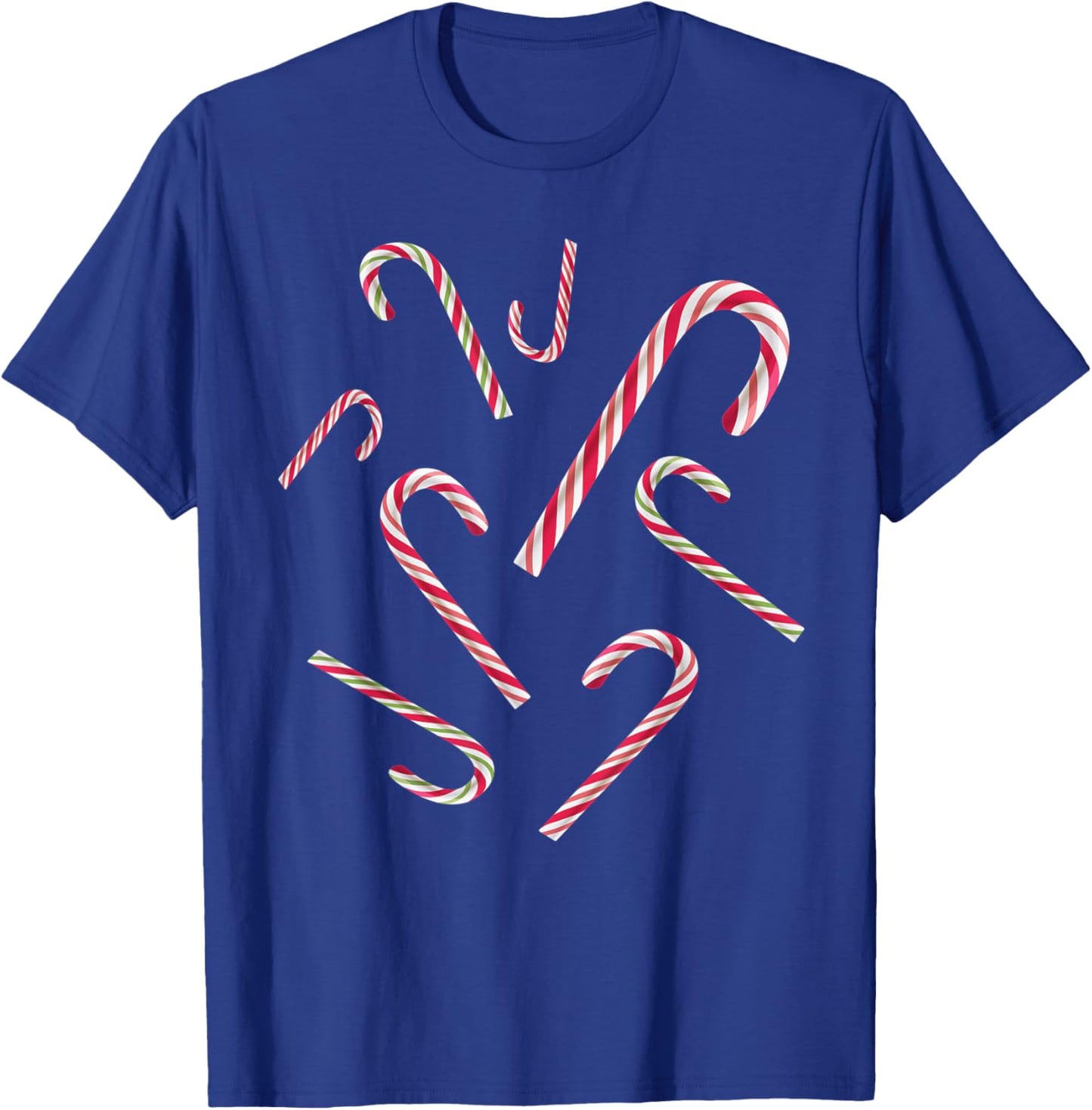 Candy canes Shirt Kids Men Candy Cane Christmas T-Shirt - T-Shirt | Royal