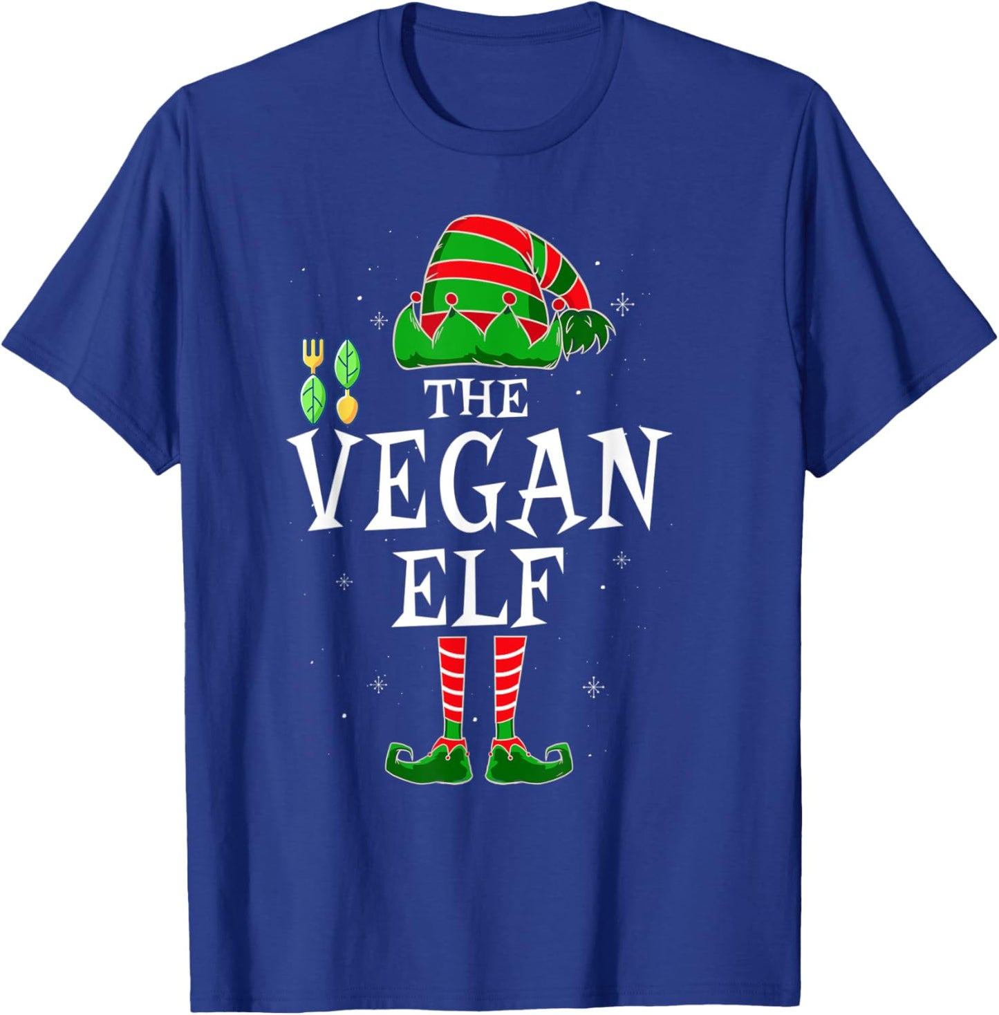 The Vegan Elf Group Matching Family Christmas Holiday Funny T-Shirt - T-Shirt | Royal