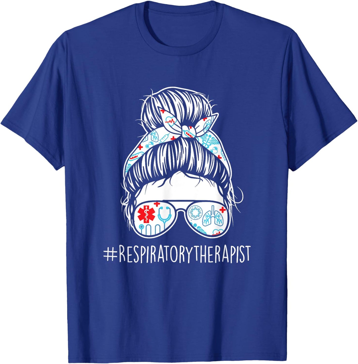 Respiratory Therapist - Woman Medical Worker Lung Therapy T-Shirt - T-Shirt | Royal