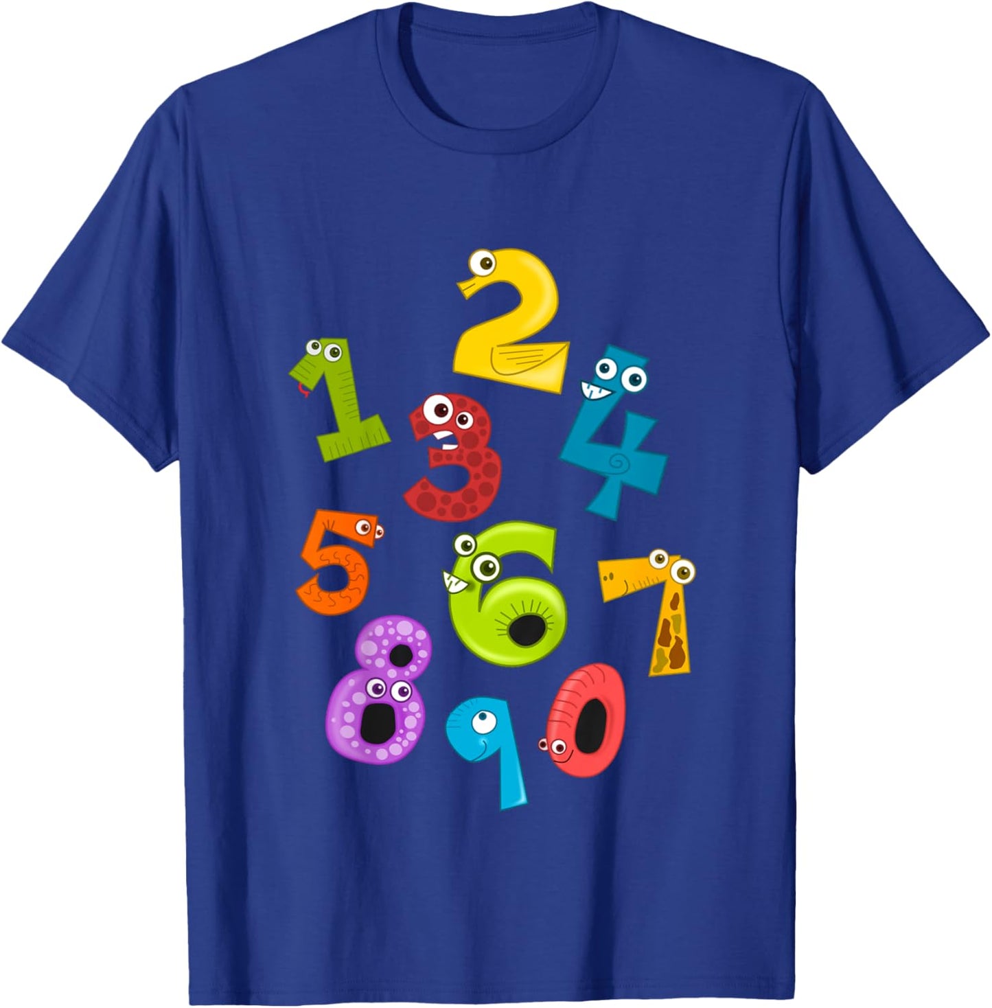 Kids Tops with Numbers on Number Day t shirt Kids Boys T-Shirt - T-Shirt | Royal