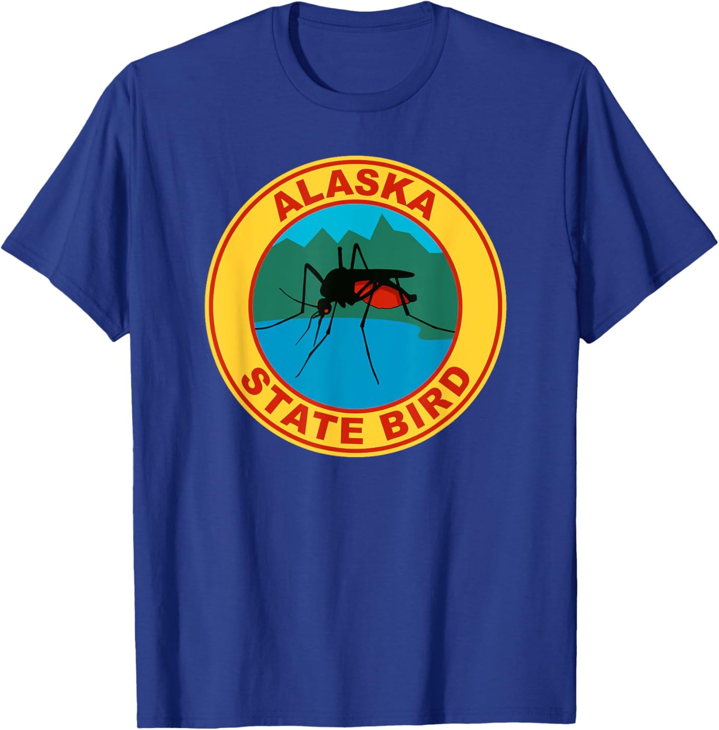 Funny Alaska State Bird Mosquito T-Shirt - T-Shirt | Royal