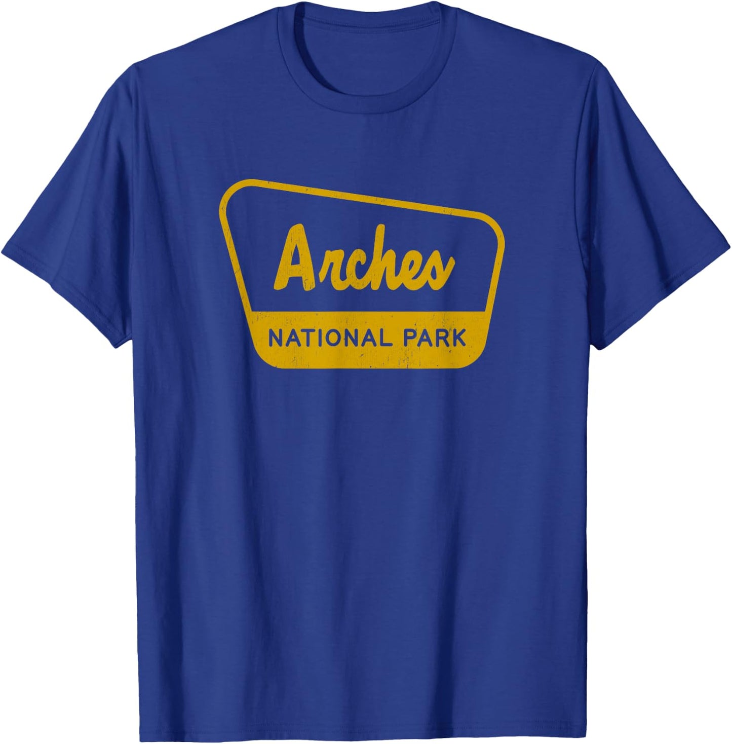 Arches National Park Vintage Inspired Sign Graphic T-Shirt - T-Shirt | Royal
