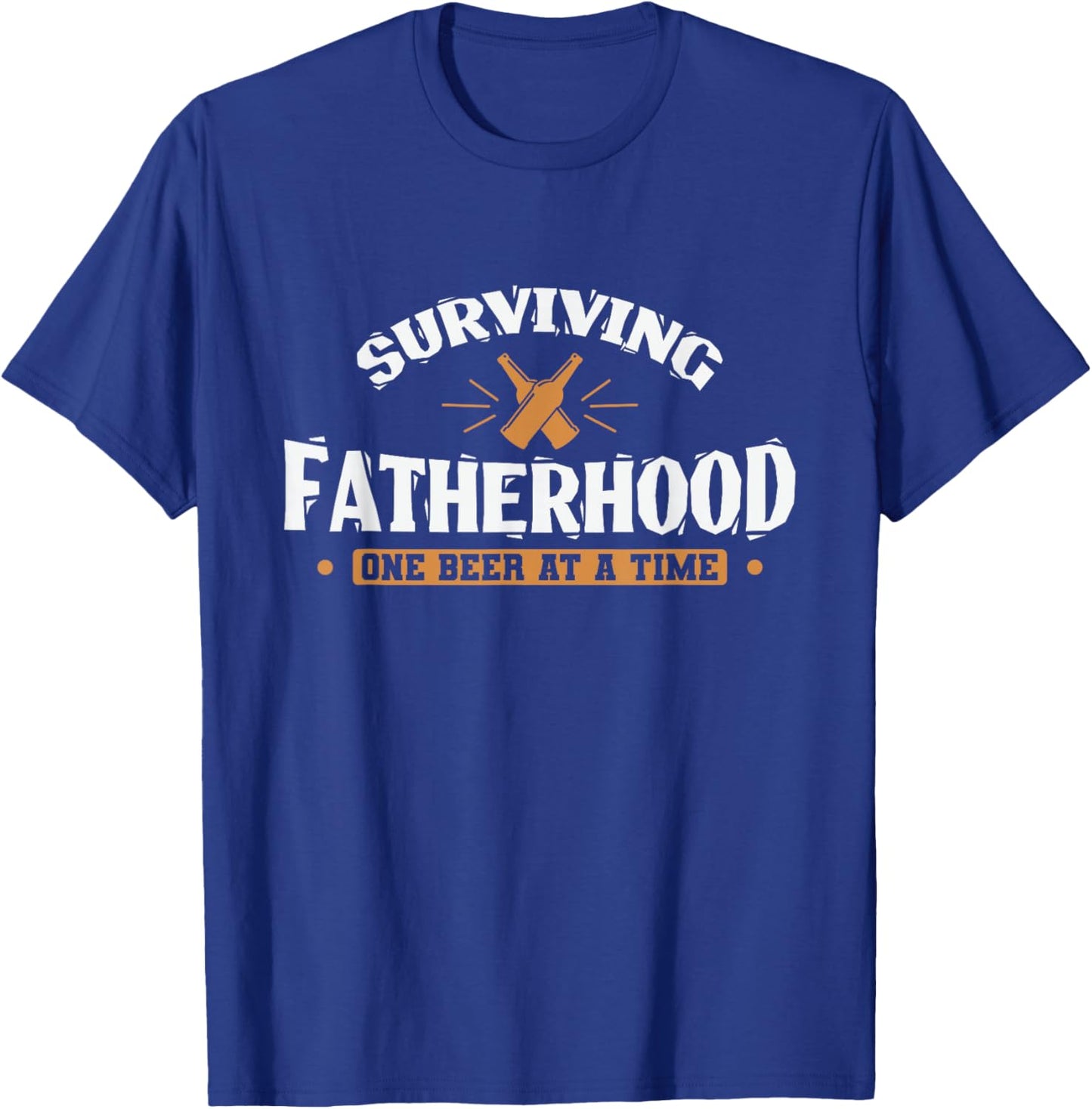 Surviving Fatherhood one Beer at a Time Papa T-Shirt - T-Shirt | Royal