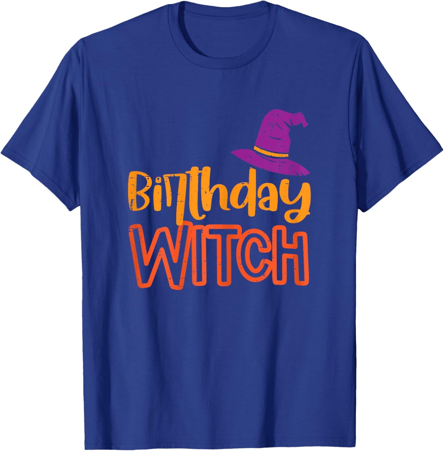 Birthday Witch Funny Happy Halloween Bday Party Girls Women T-Shirt - T-Shirt | Royal